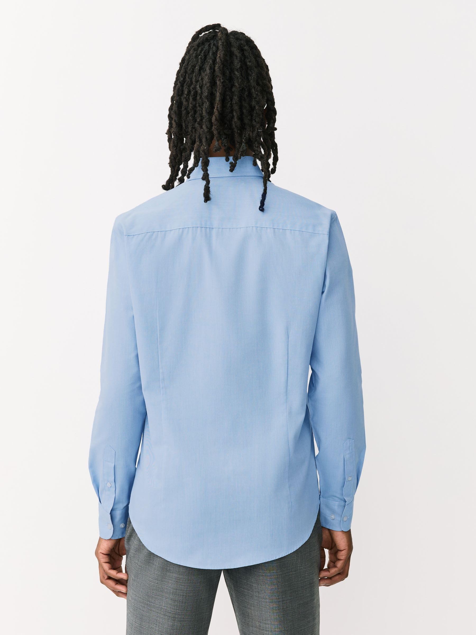 Geo Next camicia oxford slim azzurra L facile da stirare