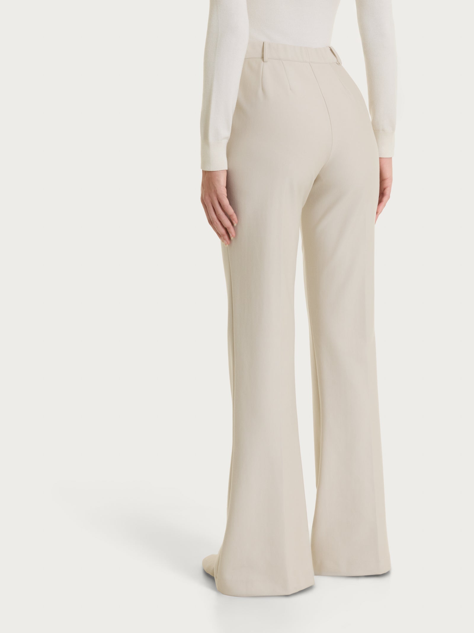 Ragno Compact pantalone flare Champignon misto viscosa