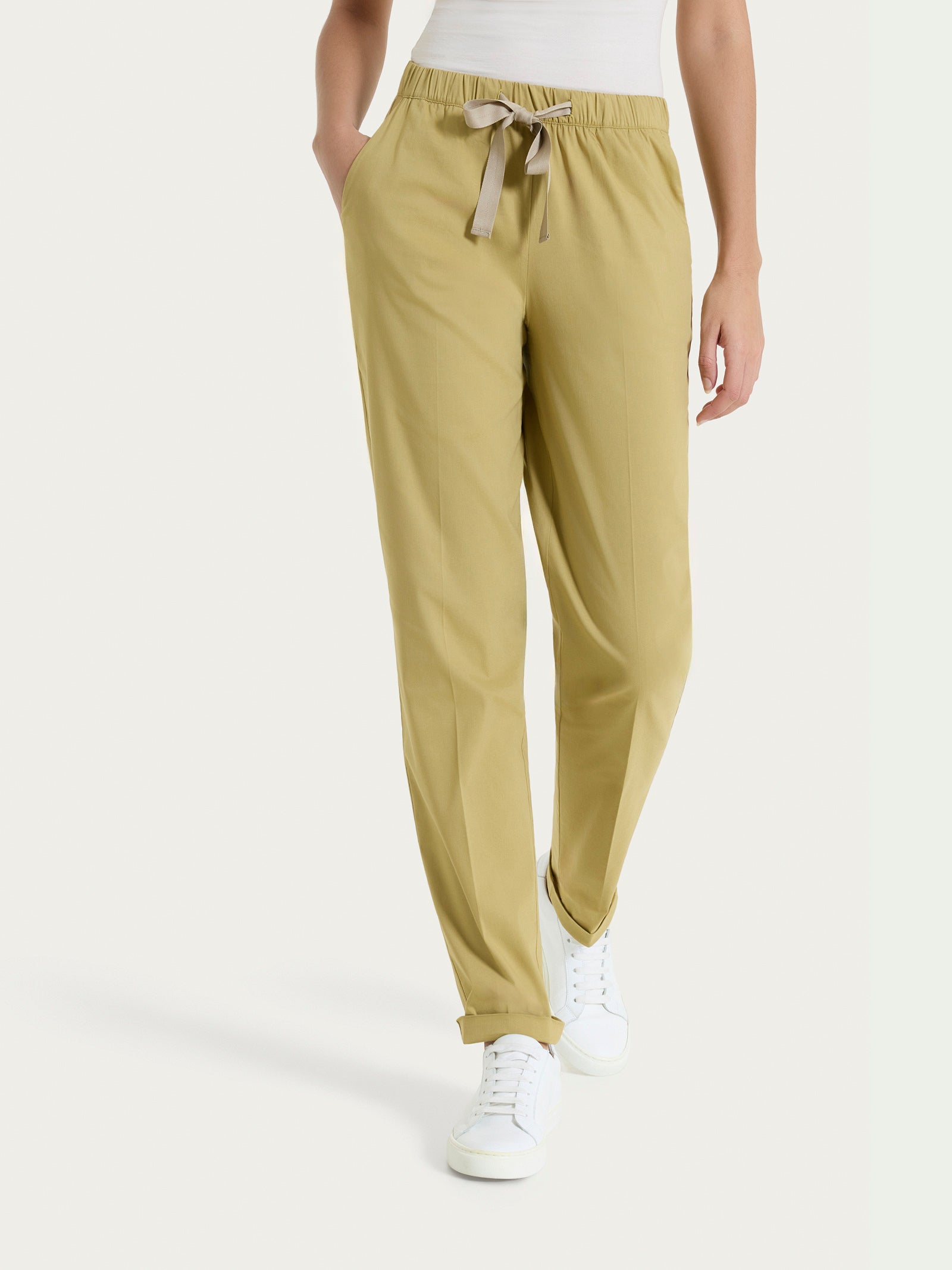 Ragno Super Fresh Pantalone Jogger Khaki Cotone Elasticizzato