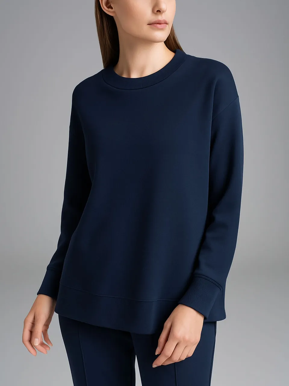Ragno Comfort Felpa Girocollo Scuba Bleu morbida