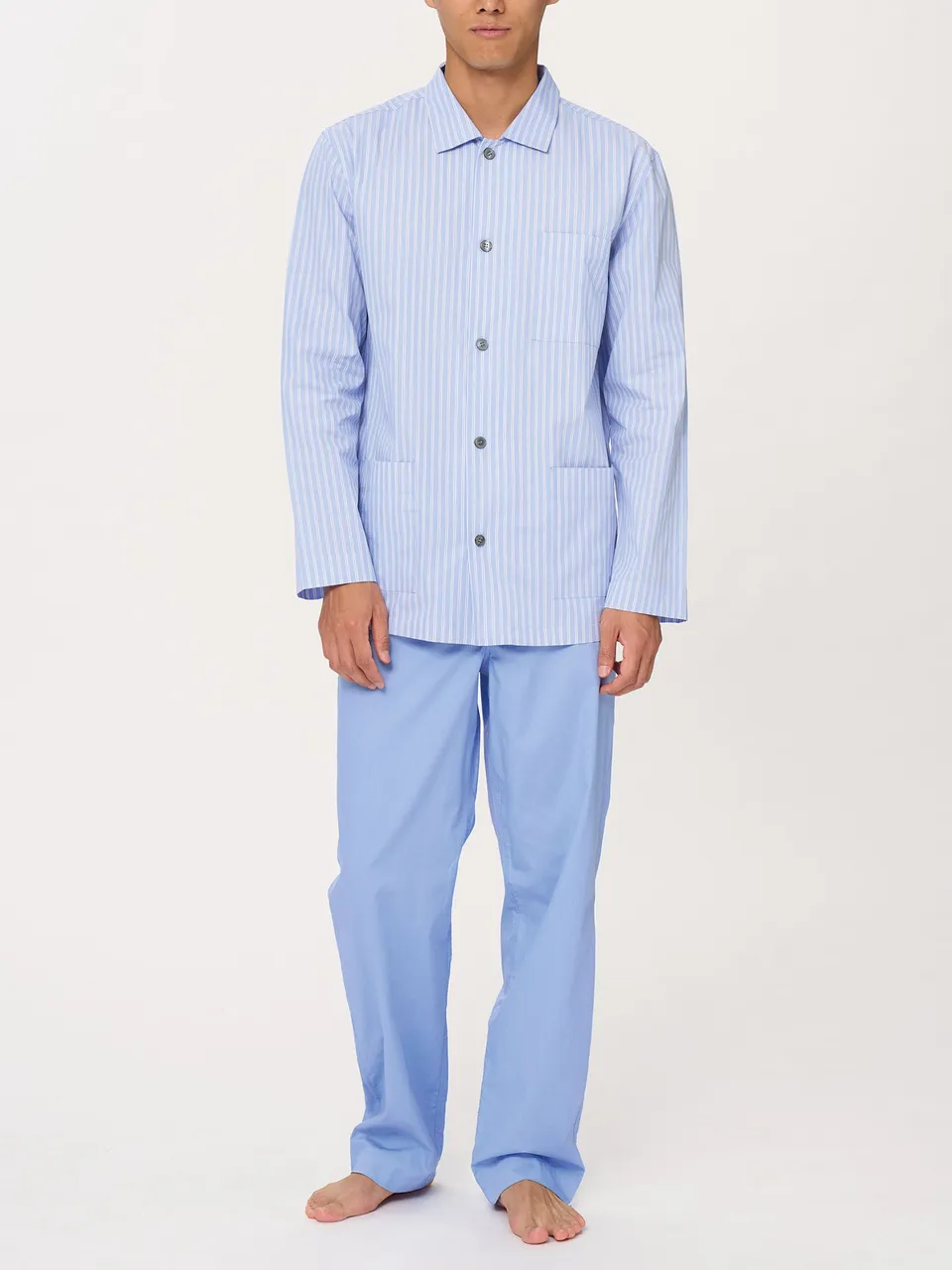 Ragno Pigiama Aperto Uomo Cotone Fant. Lavender Lustre