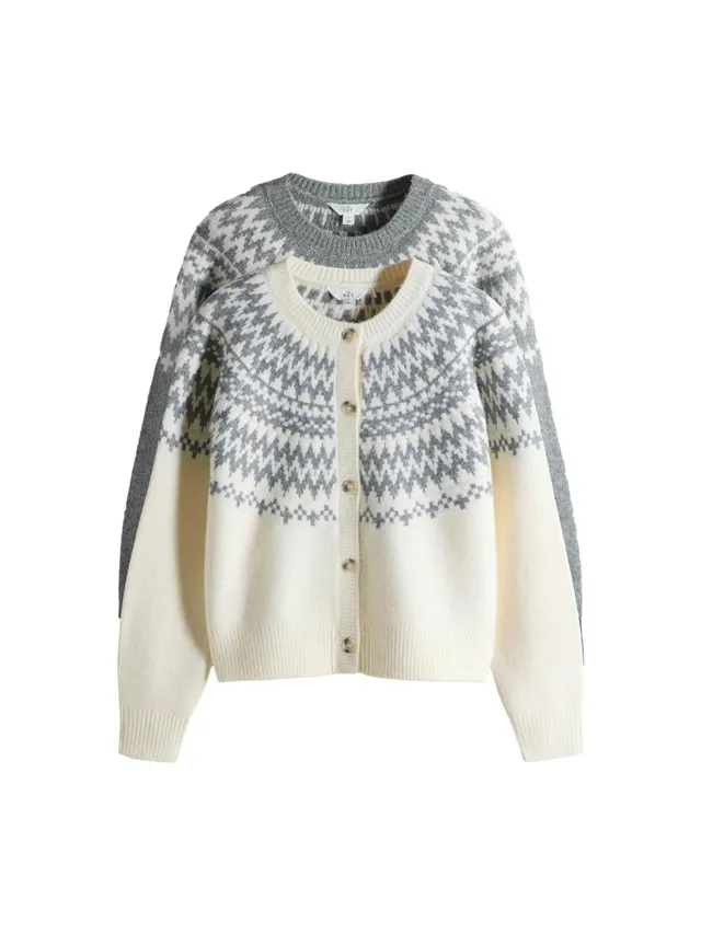 Next The Set completo maglione cardigan donna Fair Isle
