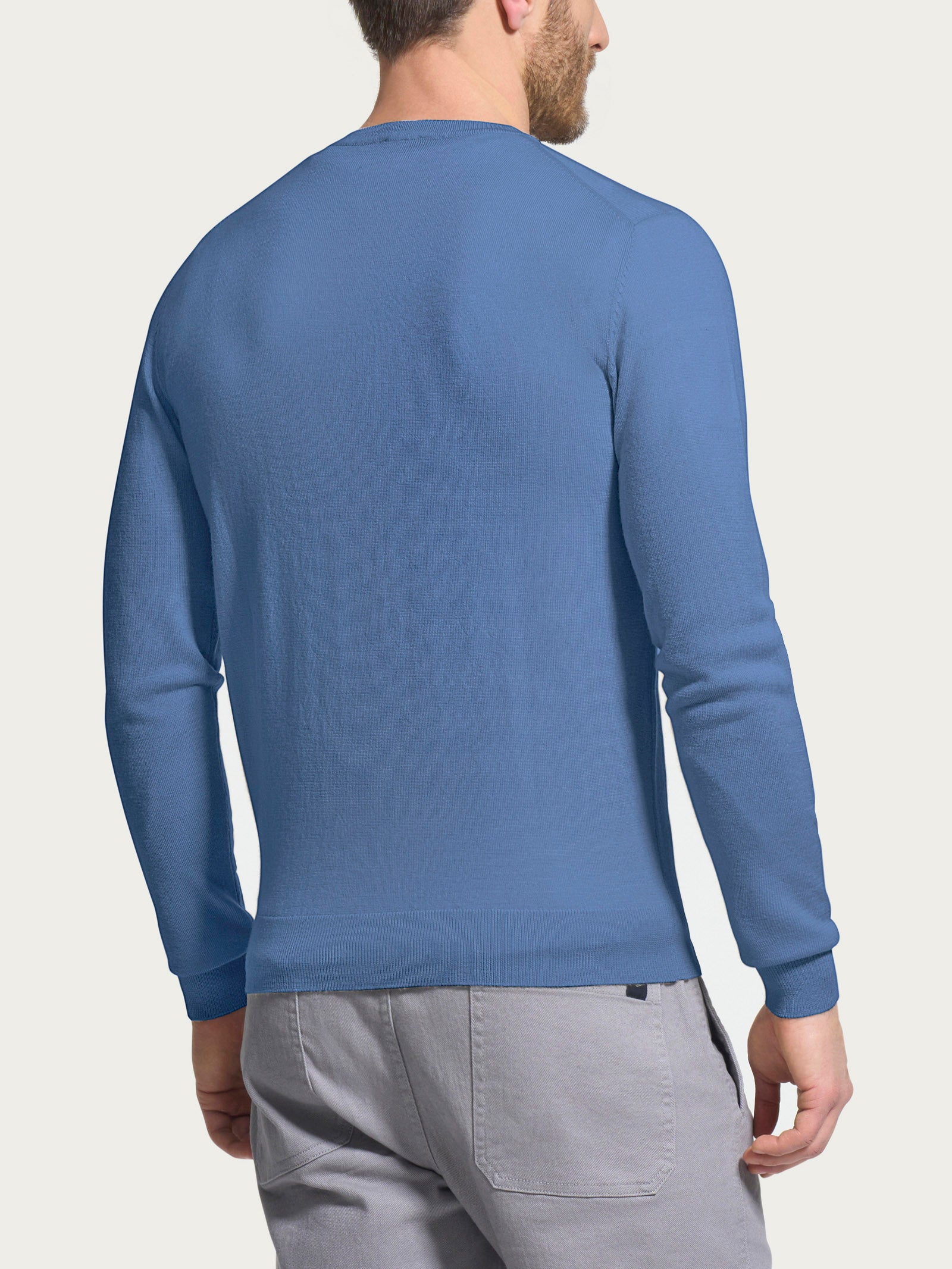 Ragno Merino Soft pull girocollo lana colony blue