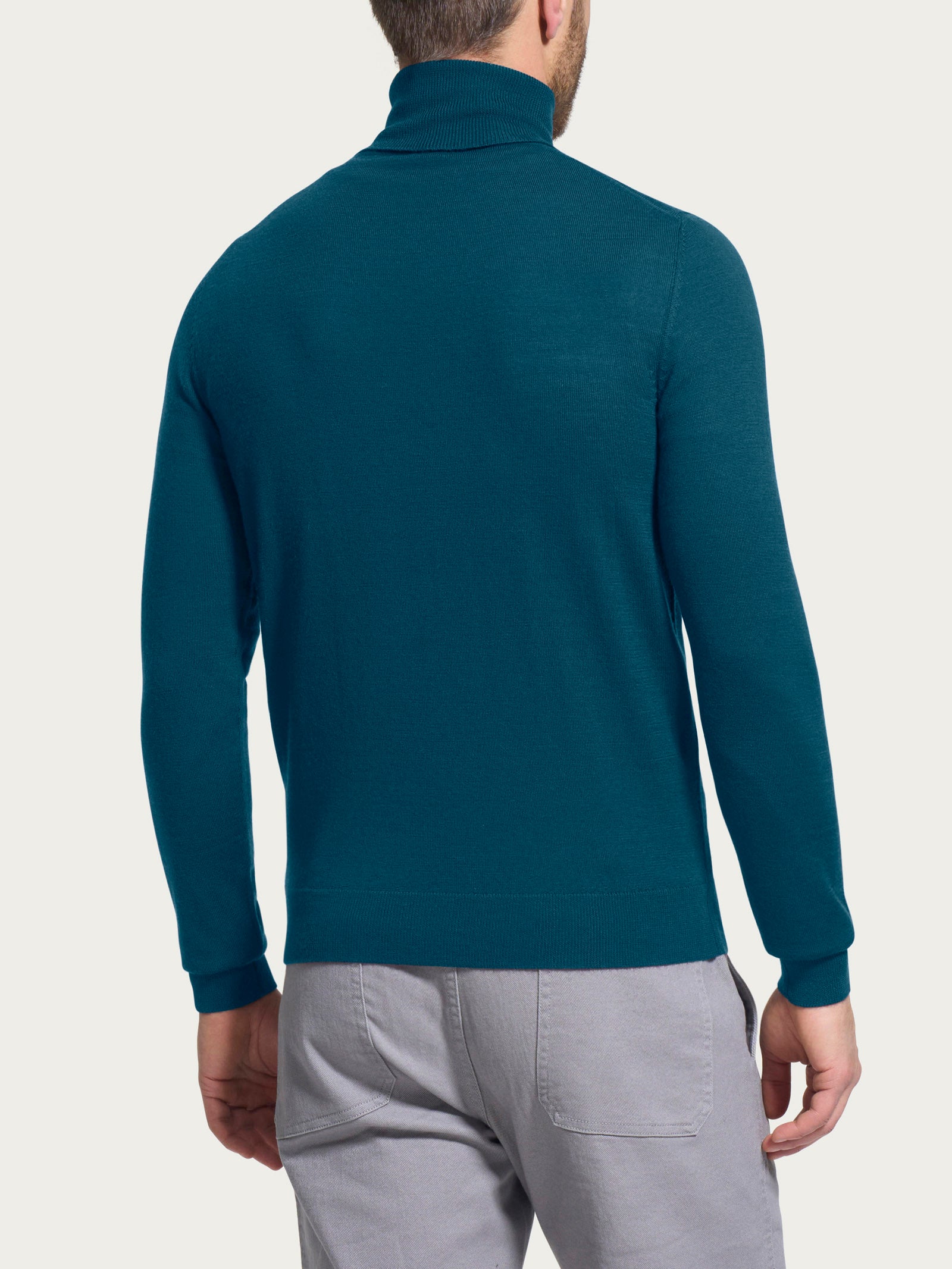 Ragno Merino Soft Dolcevita Uomo Reflecting Pond lana