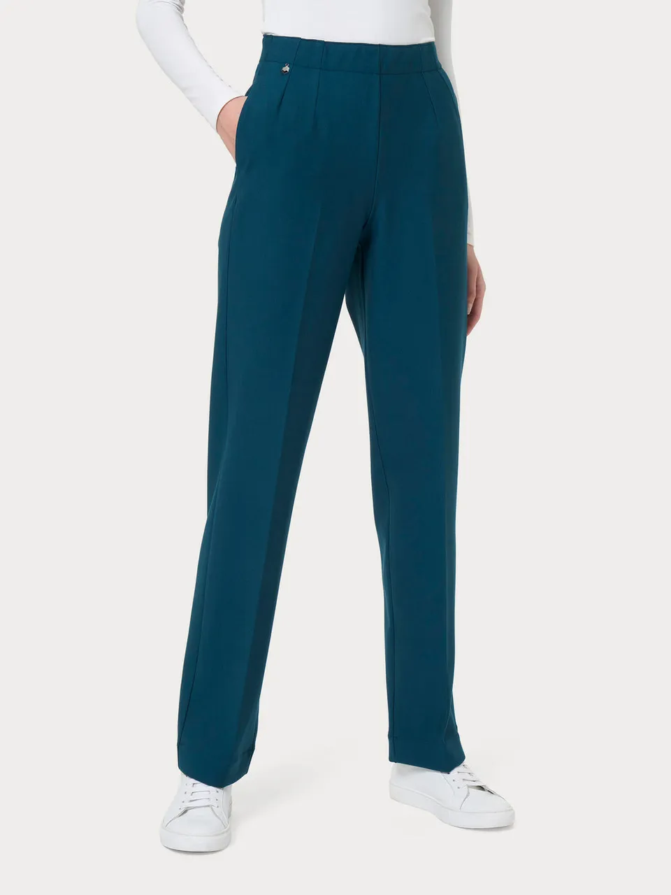Ragno Compact pantaloni donna dritti Reflecting Pond tasche