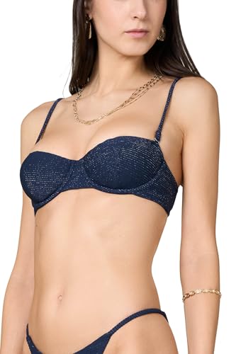 Goldenpoint Costina Lamè top bikini balconcino ferretto