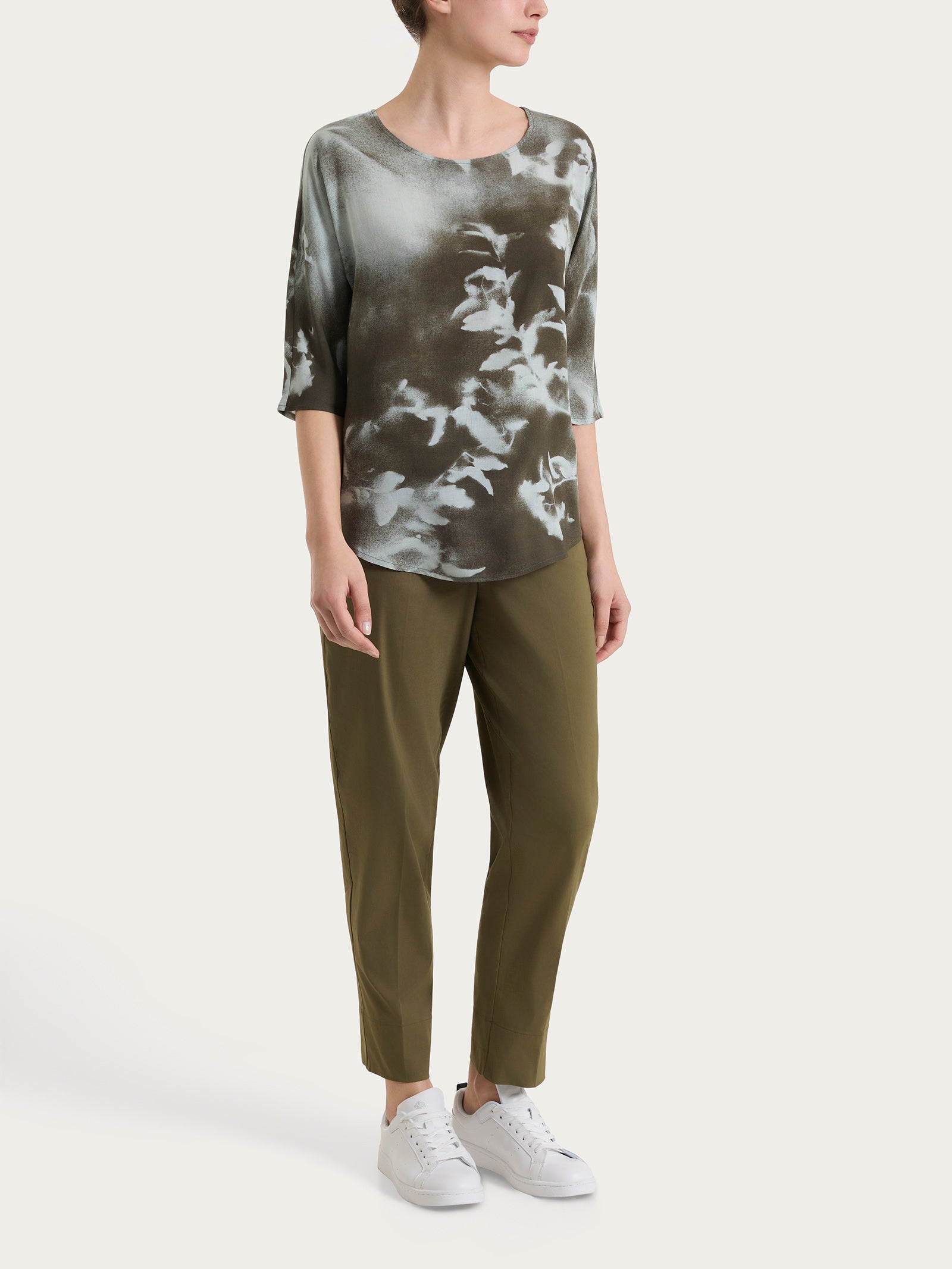 Ragno EcoSeta Blusa Manica 3/4 Fant. Foggy Dew Floreale