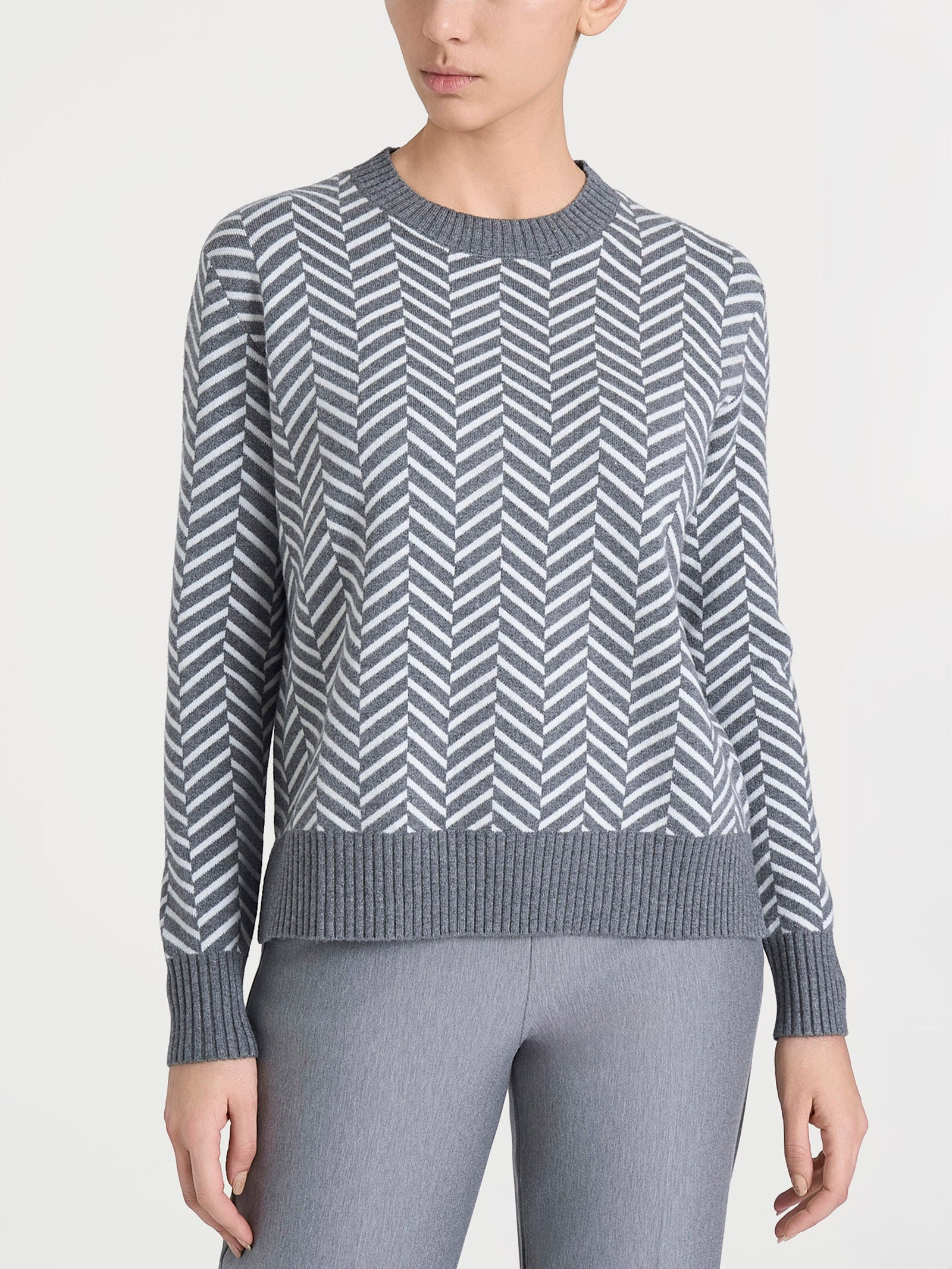 Ragno Super Soft maglia girocollo Fant Ferro Mel fantasia spigata