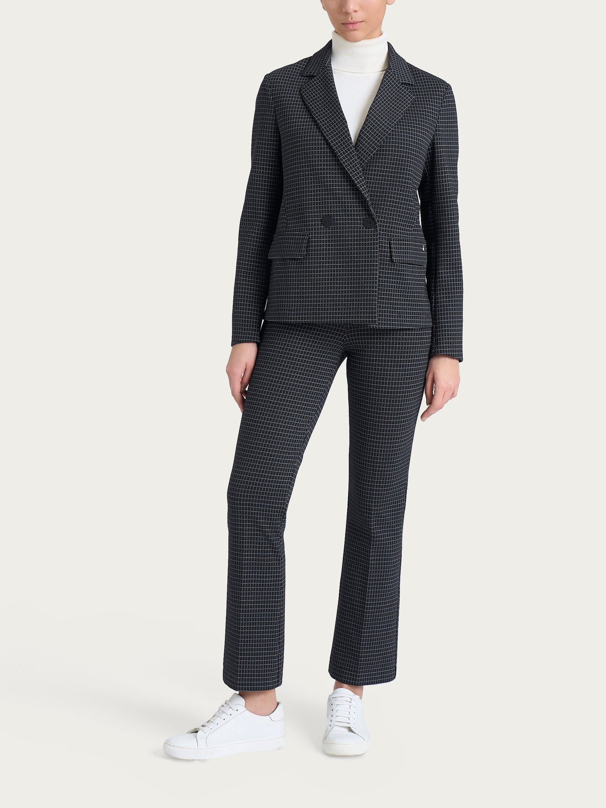 Ragno Eco Jacquard Blazer Doppio Petto giacca Nero check regular
