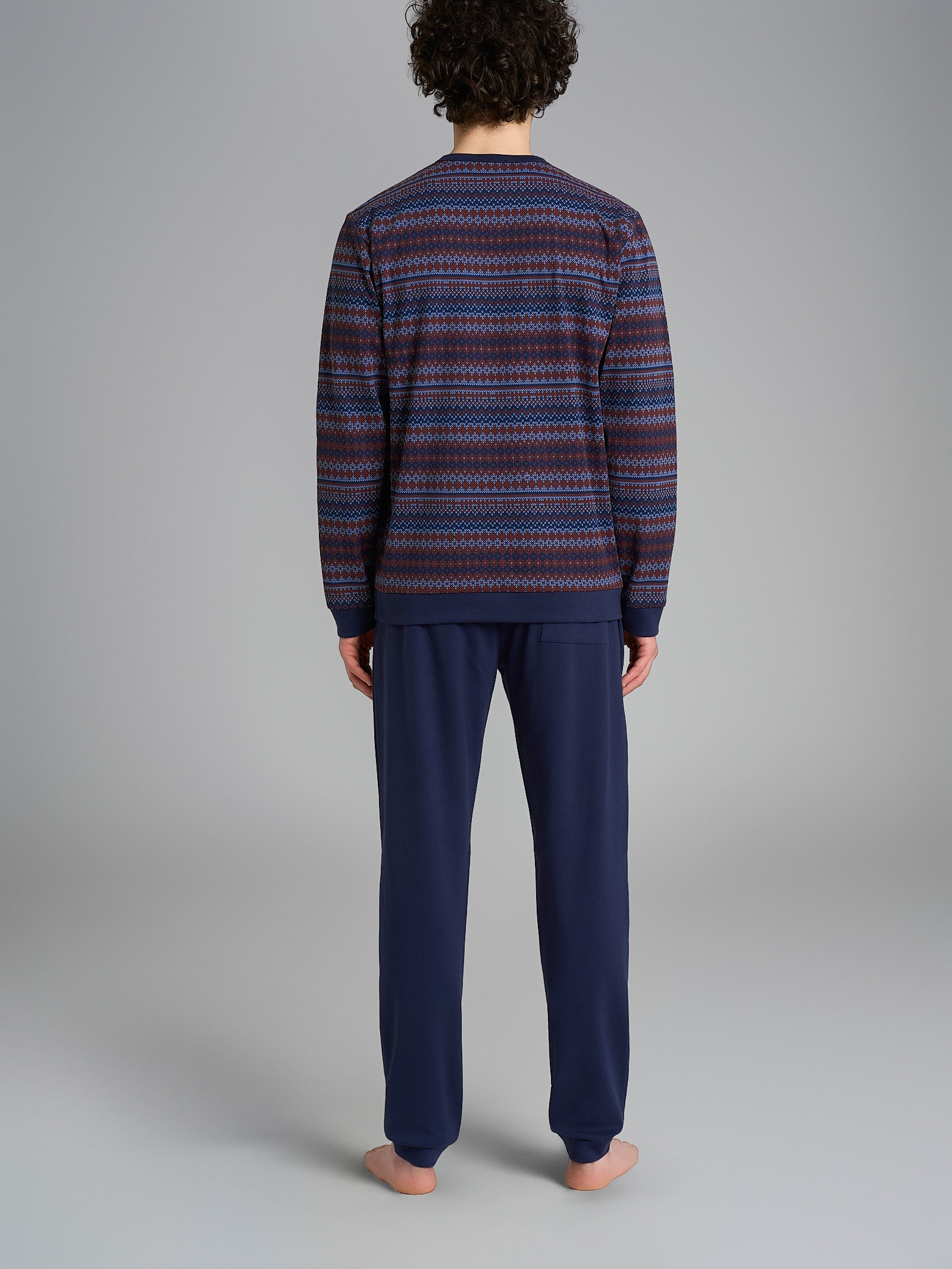 Ragno Jersey Cotone pigiama serafino Colony Blue cotone