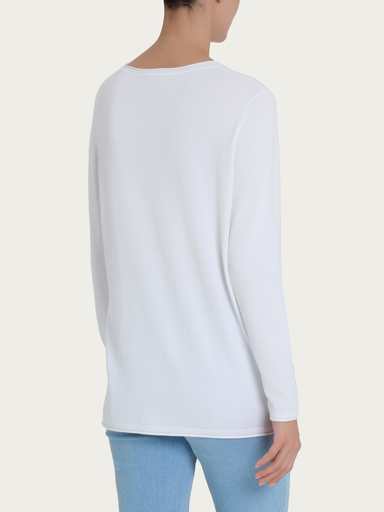 Ragno Four Seasons Girocollo Maglia Manica Lunga Bianco Soft