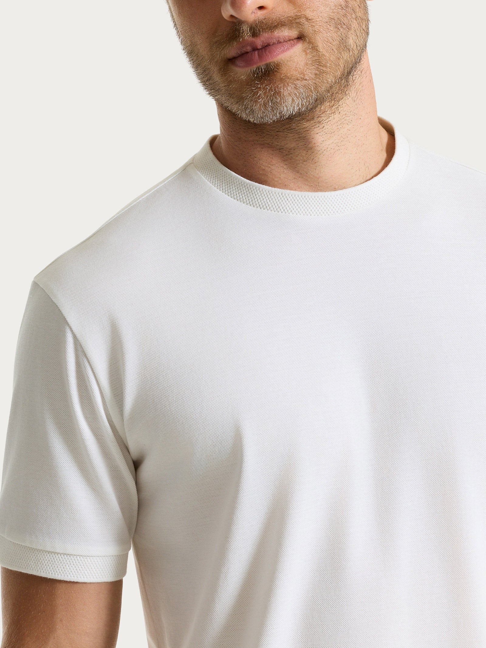 Ragno Four Seasons t-shirt girocollo uomo bianco puro cotone