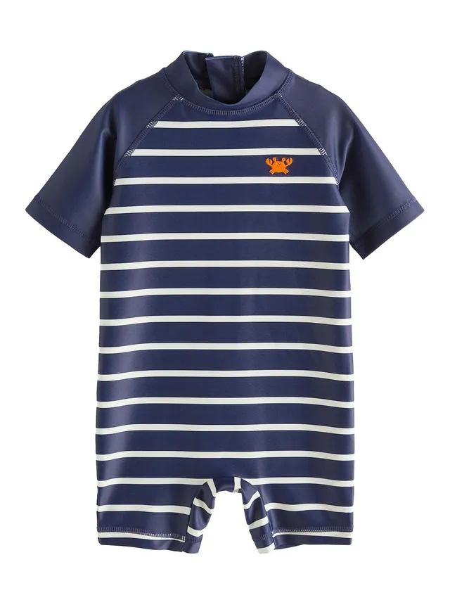 Next costume intero bimbo anti-UV navy stripe 12-18m