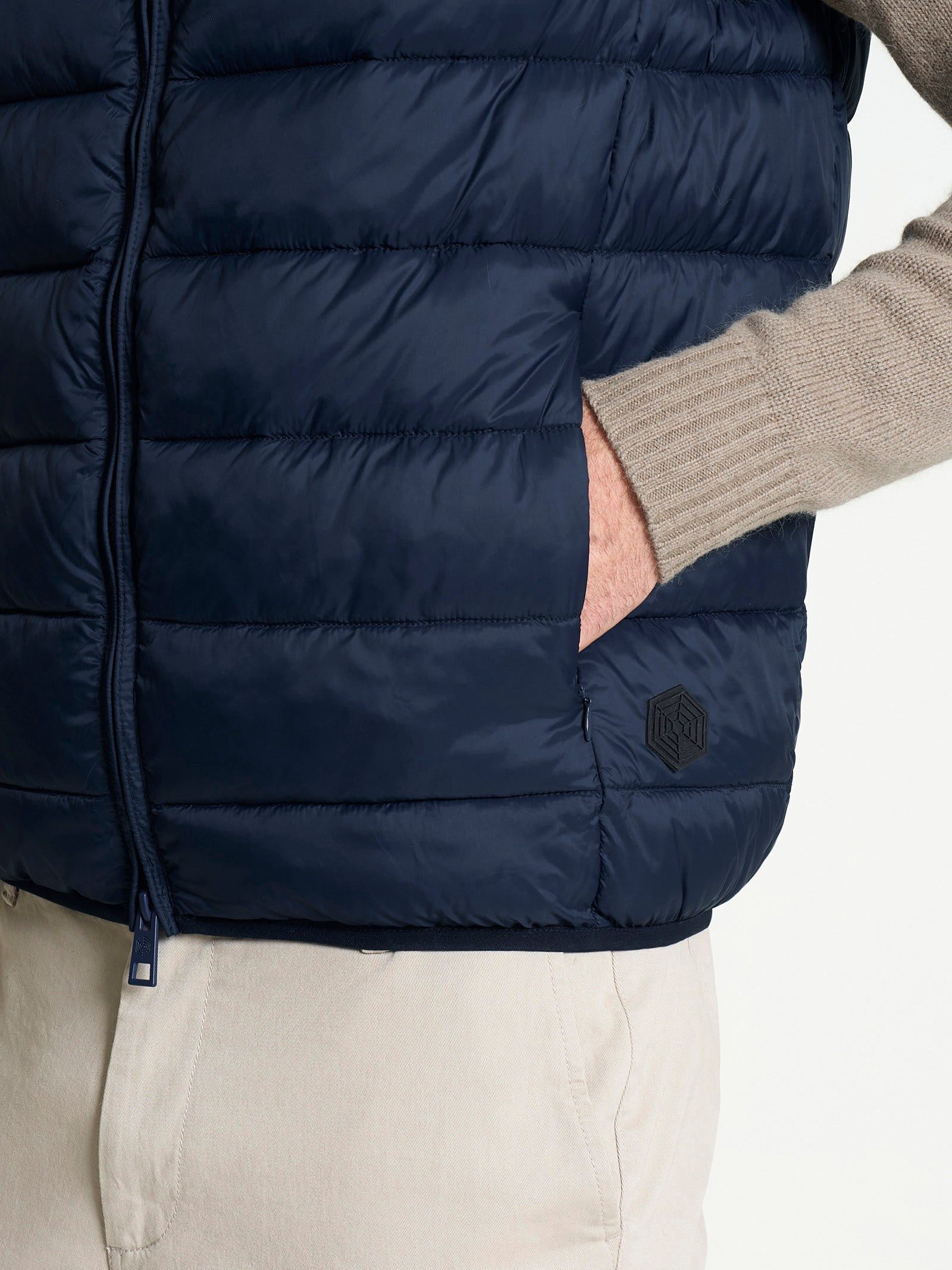 Ragno Vegan Down piumino smanicato Outer Space leggero