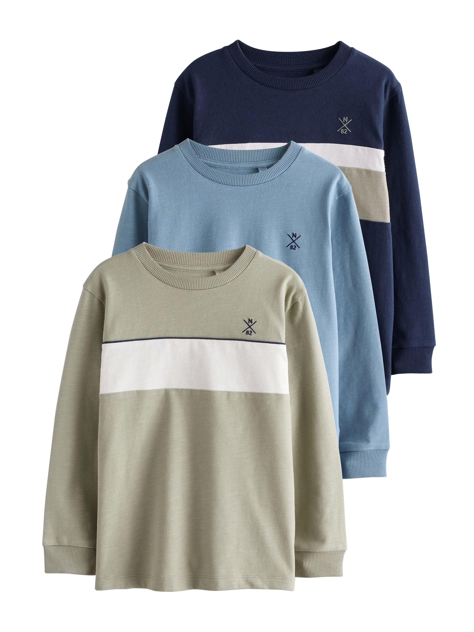 Next t-shirt maniche lunghe bambino 3 pezzi taglia 146