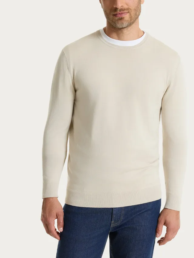 Ragno Summertime pull girocollo uomo Champignon