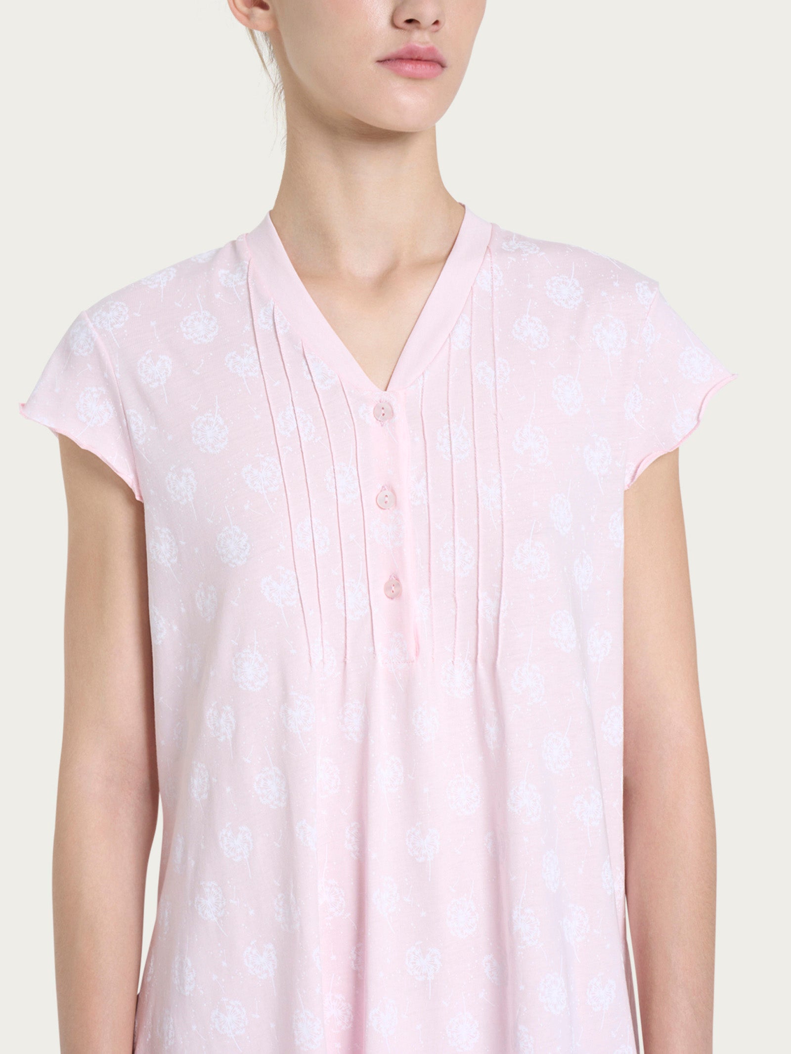 Ragno Jersey Cotone camicia notte serafino Pink a boo 100% cotone