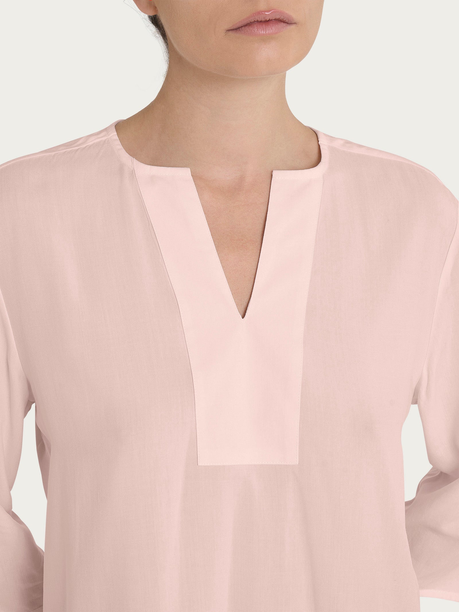 Ragno EcoSeta blusa donna Cameo Rose scollo a V raso