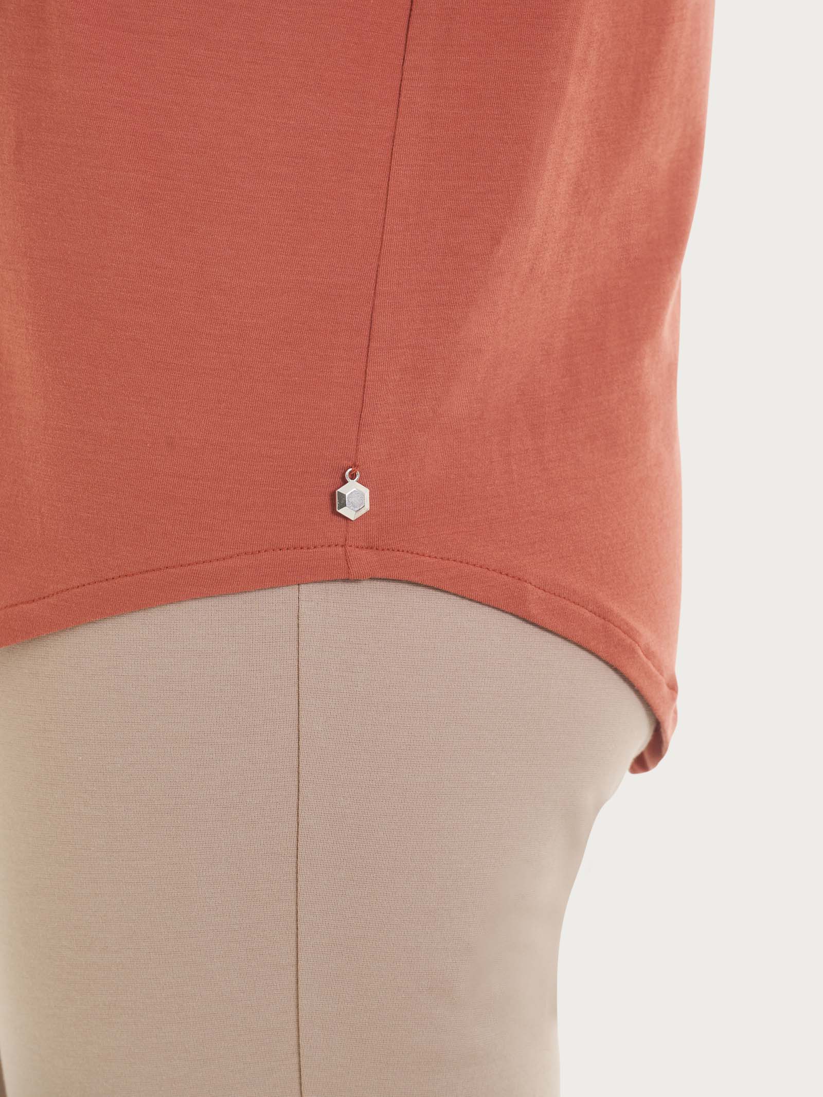 Ragno Ultralight camicia 3/4 Burnt Brick cotone