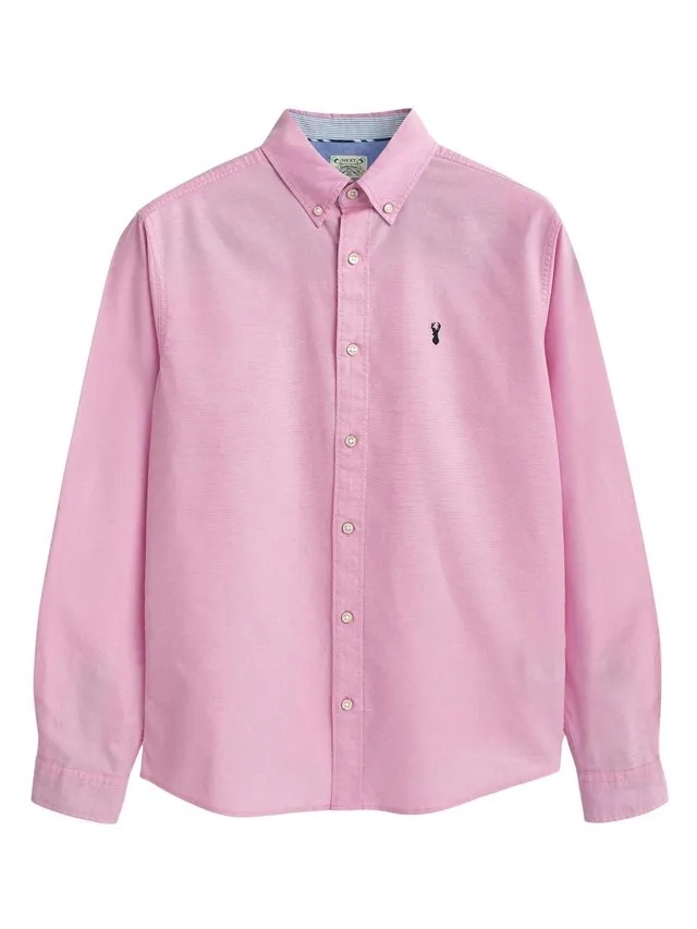 Next camicia oxford uomo maniche lunghe rosa cotone