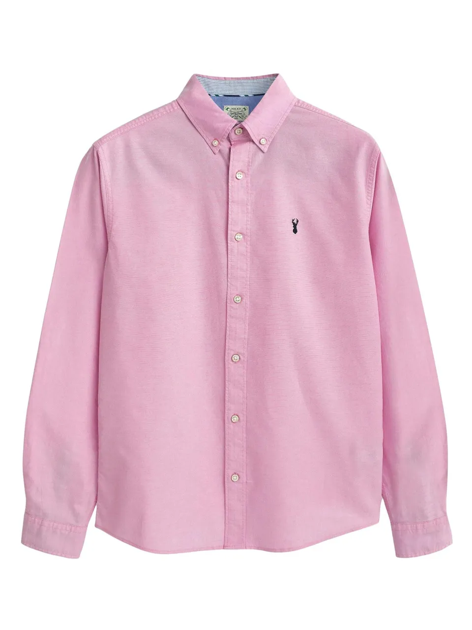 Next camicia oxford uomo maniche lunghe rosa cotone