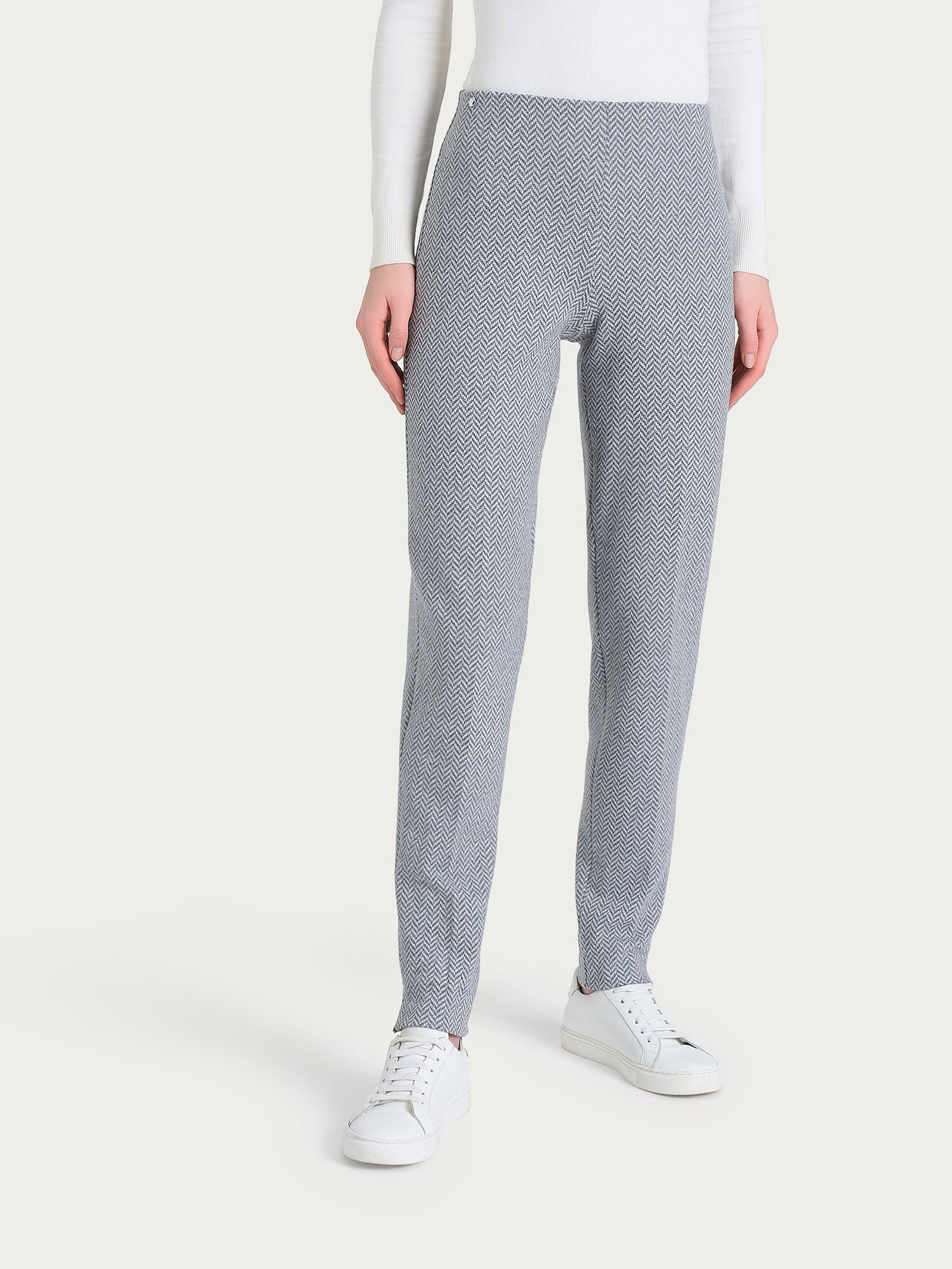 Ragno Eco Jacquard Pantalone Sigaretta skinny grigio