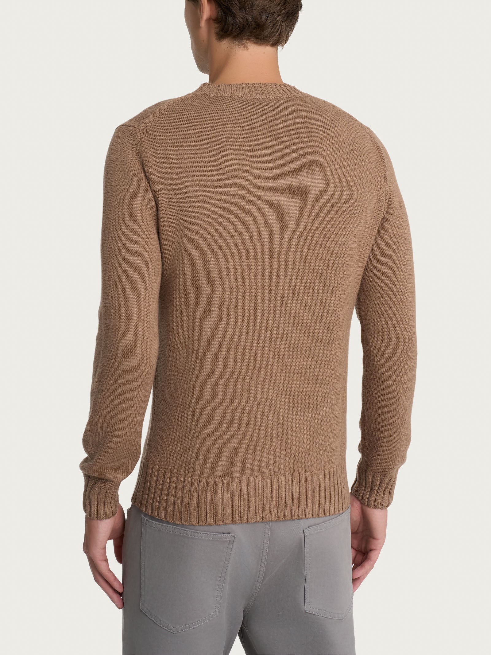 Ragno Nice Wool Pull Girocollo Uomo Grigio Cotone