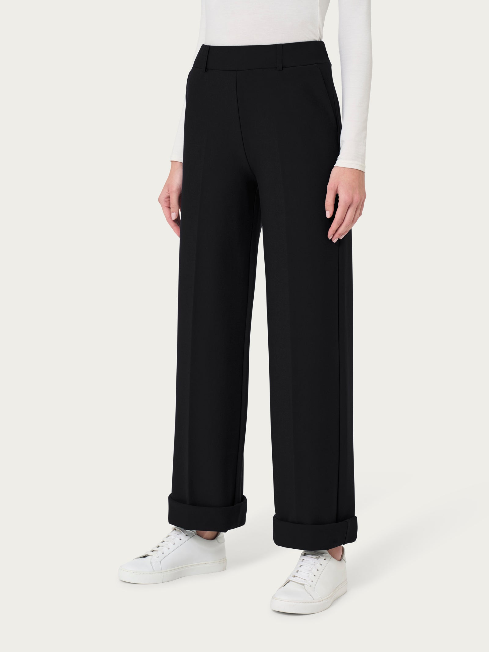 Ragno Compact Light Pantalone Ampio pantaloni Nero con tasche