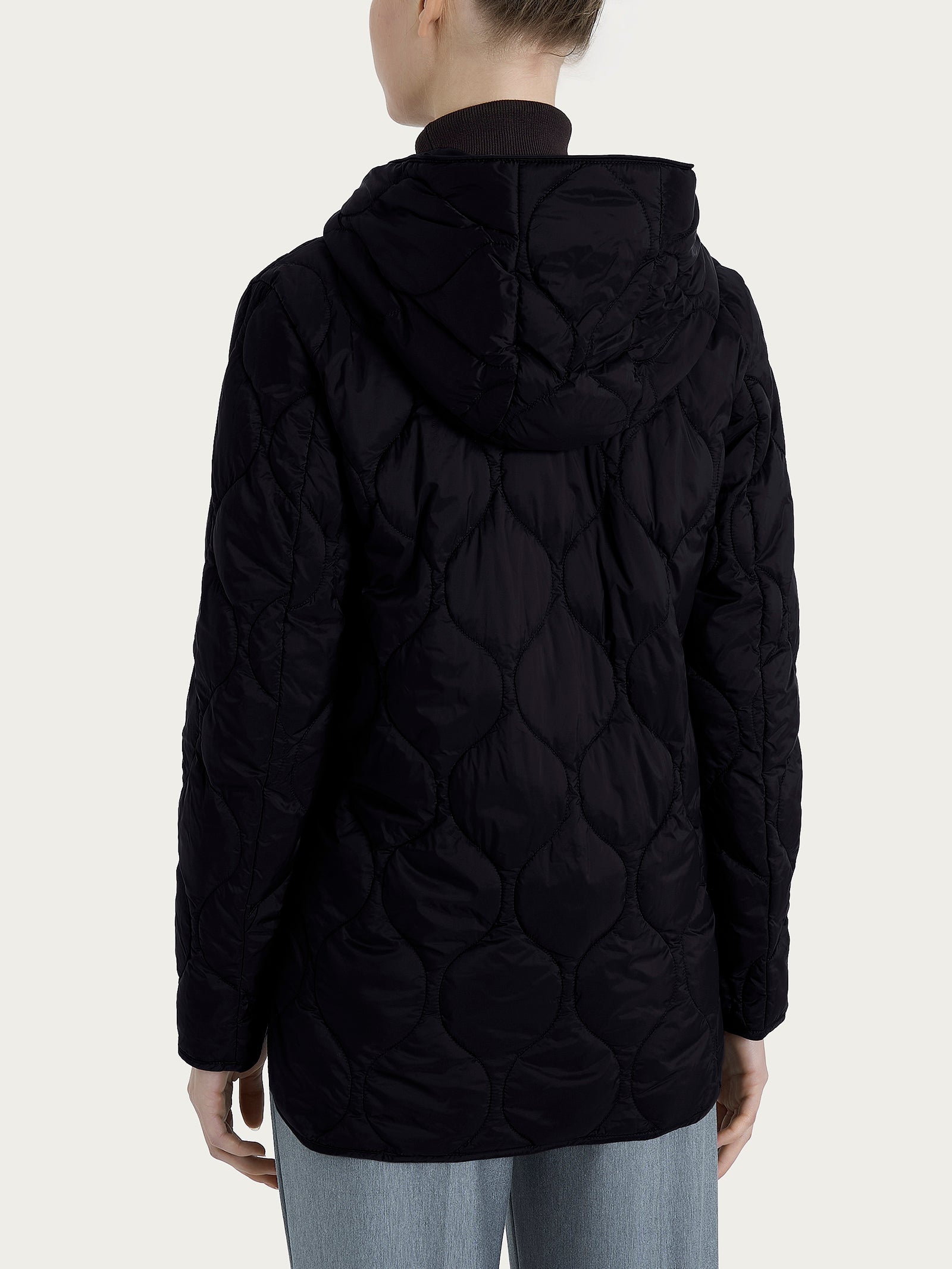 Ragno Onion Quilt Piumino Puffer Nero con Cappuccio