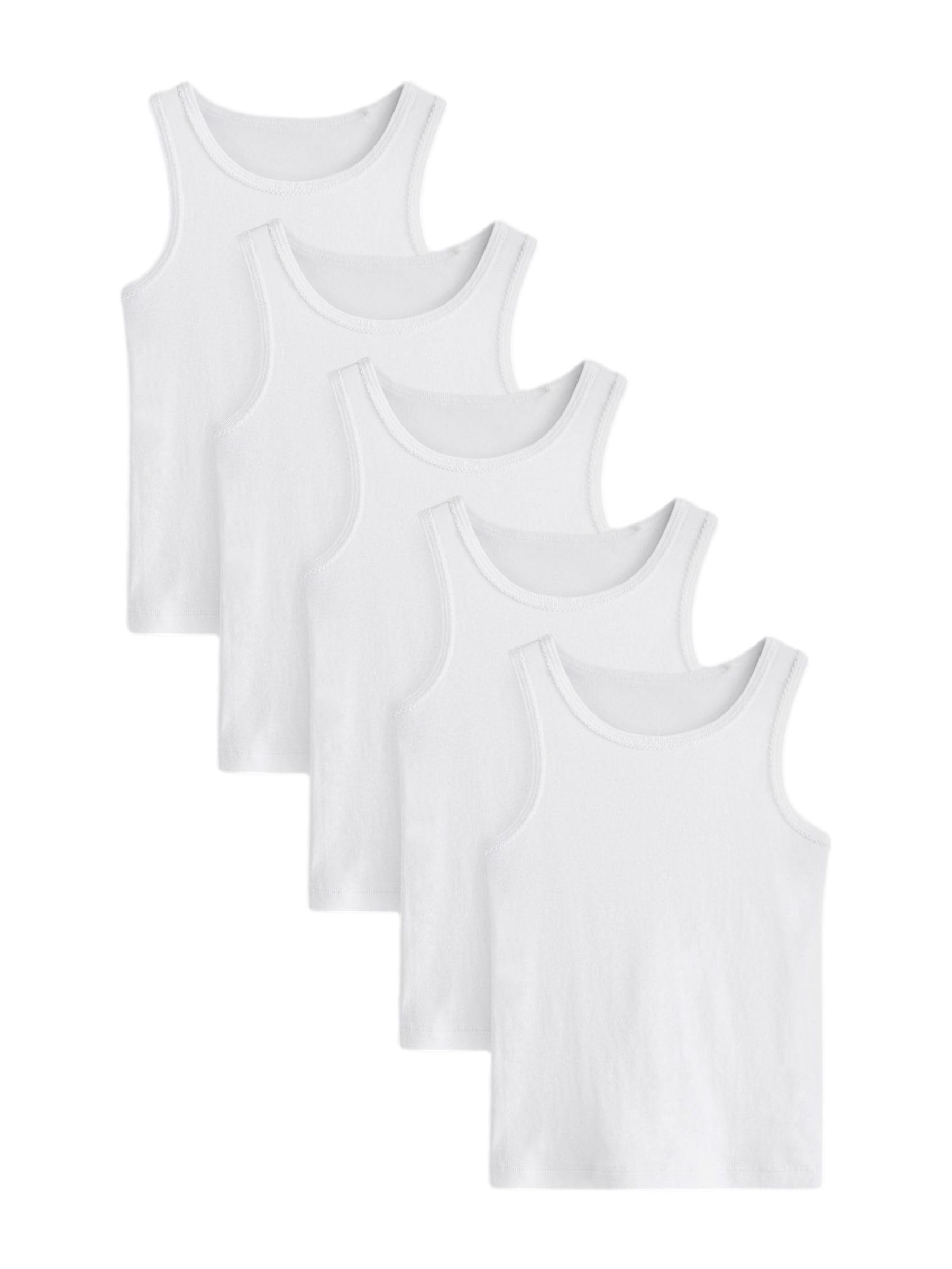 Next canotte bambina cotone confezione 5 bianche