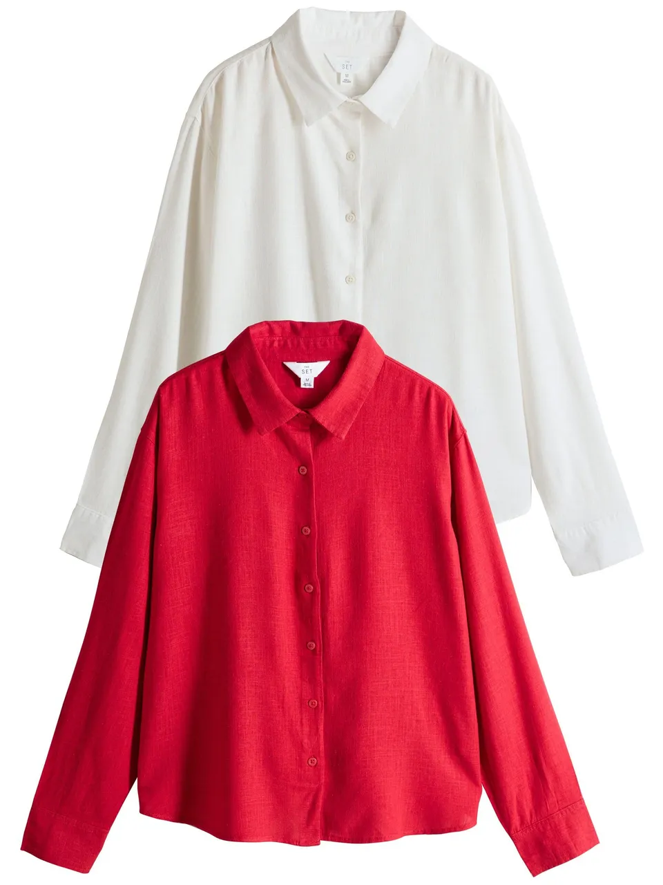 Geo Next The Set camicie lino donna 2 pezzi bottoni