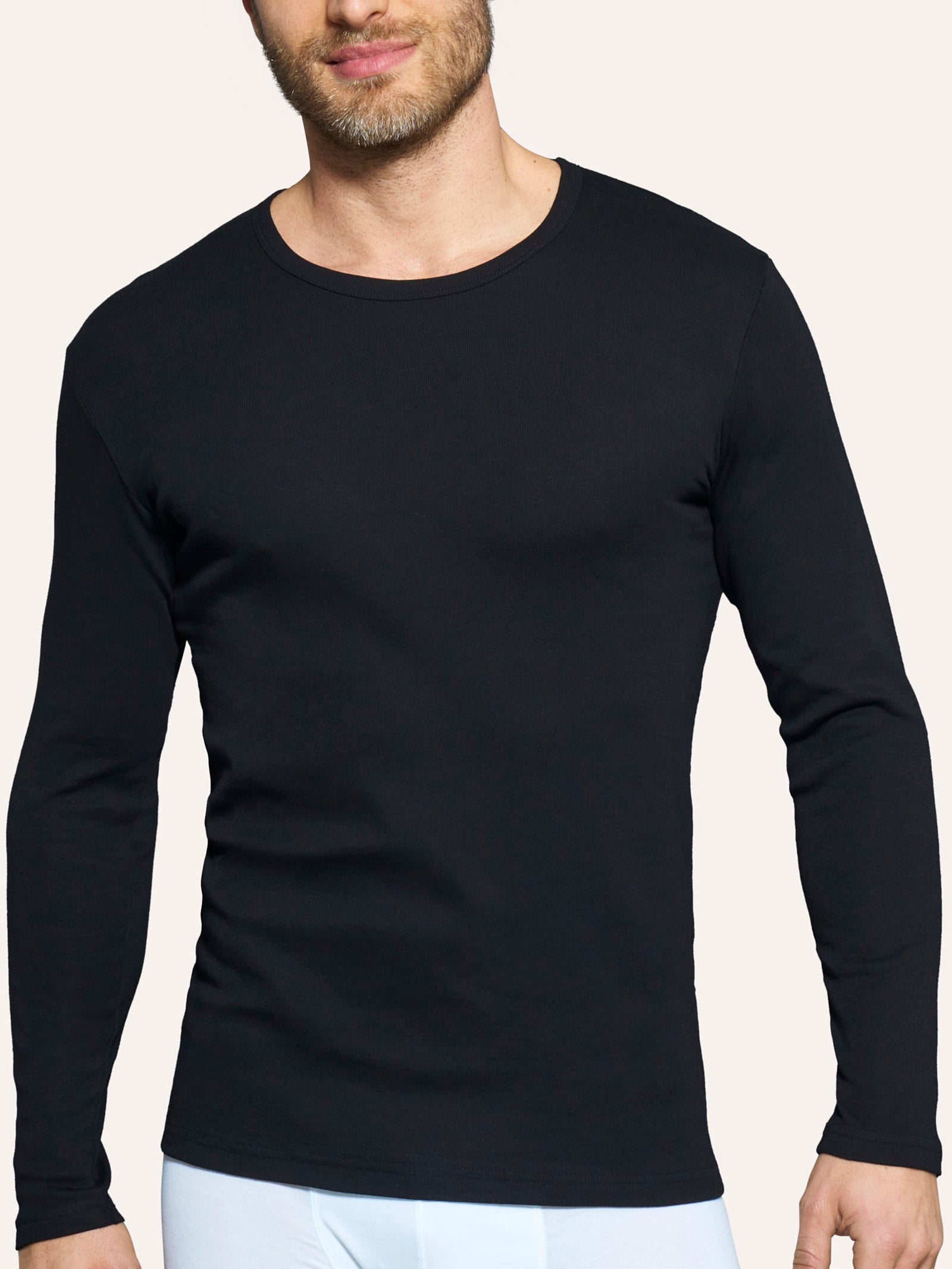 Ragno Thermo Cotton Maglietta Girocollo Lunga Nero caldo cotone