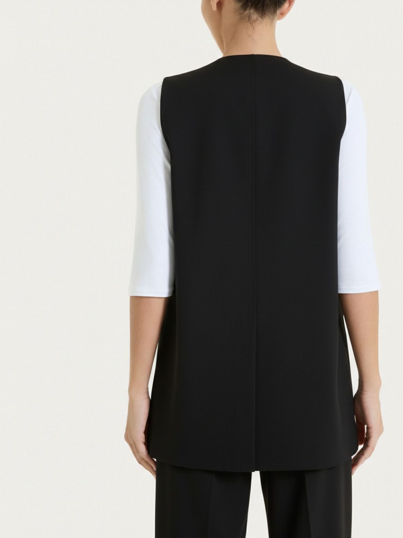 Ragno Compact Light gilet aperto nero leggero