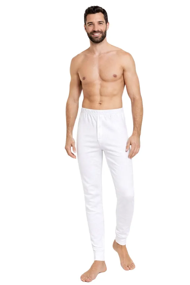 Lady C Calzamaglia Lunga Uomo Cotone Interlock Bianca S Termica