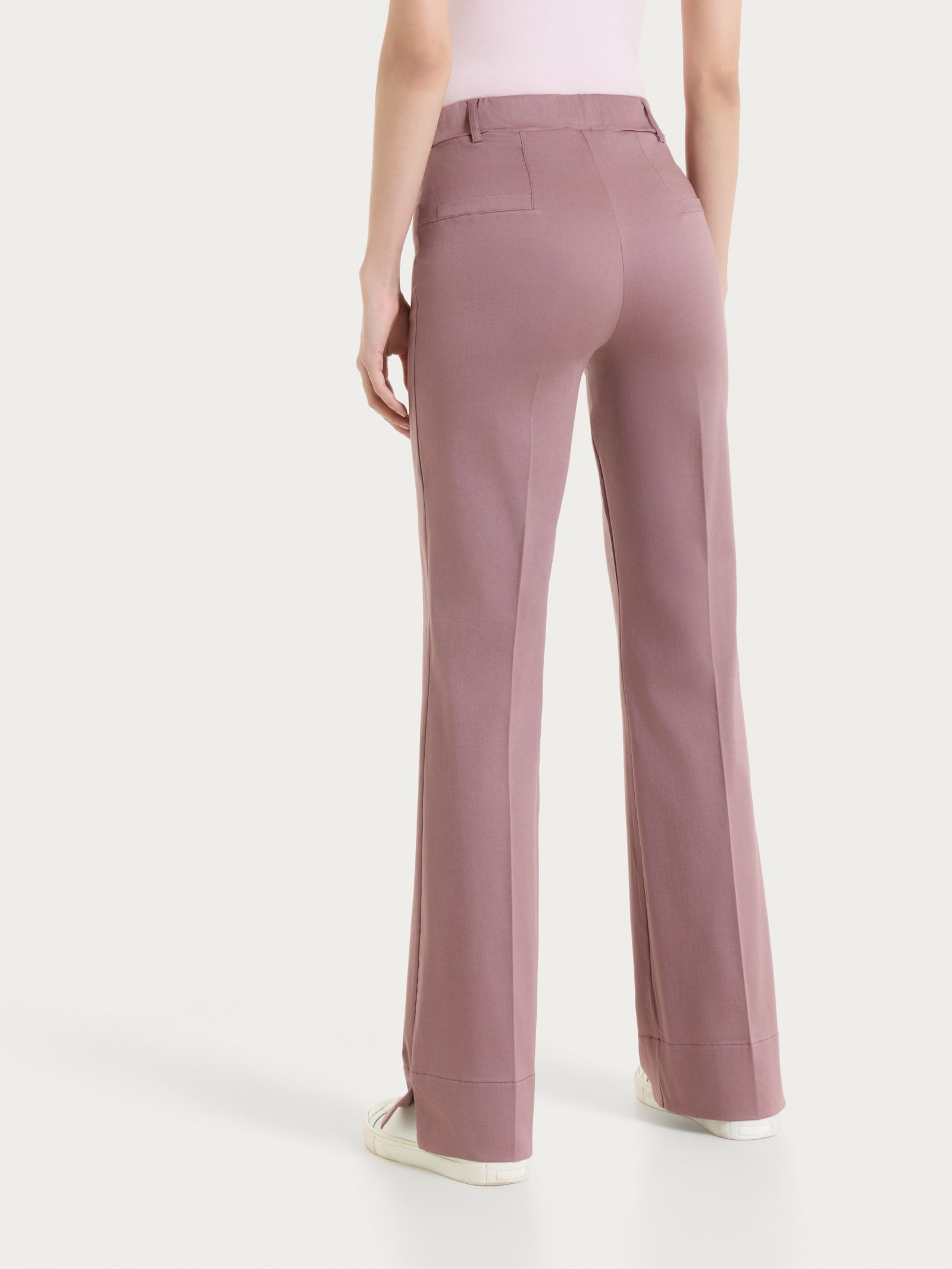 Ragno Satin Power Pantalone Flare Twilight Mauve Cotone