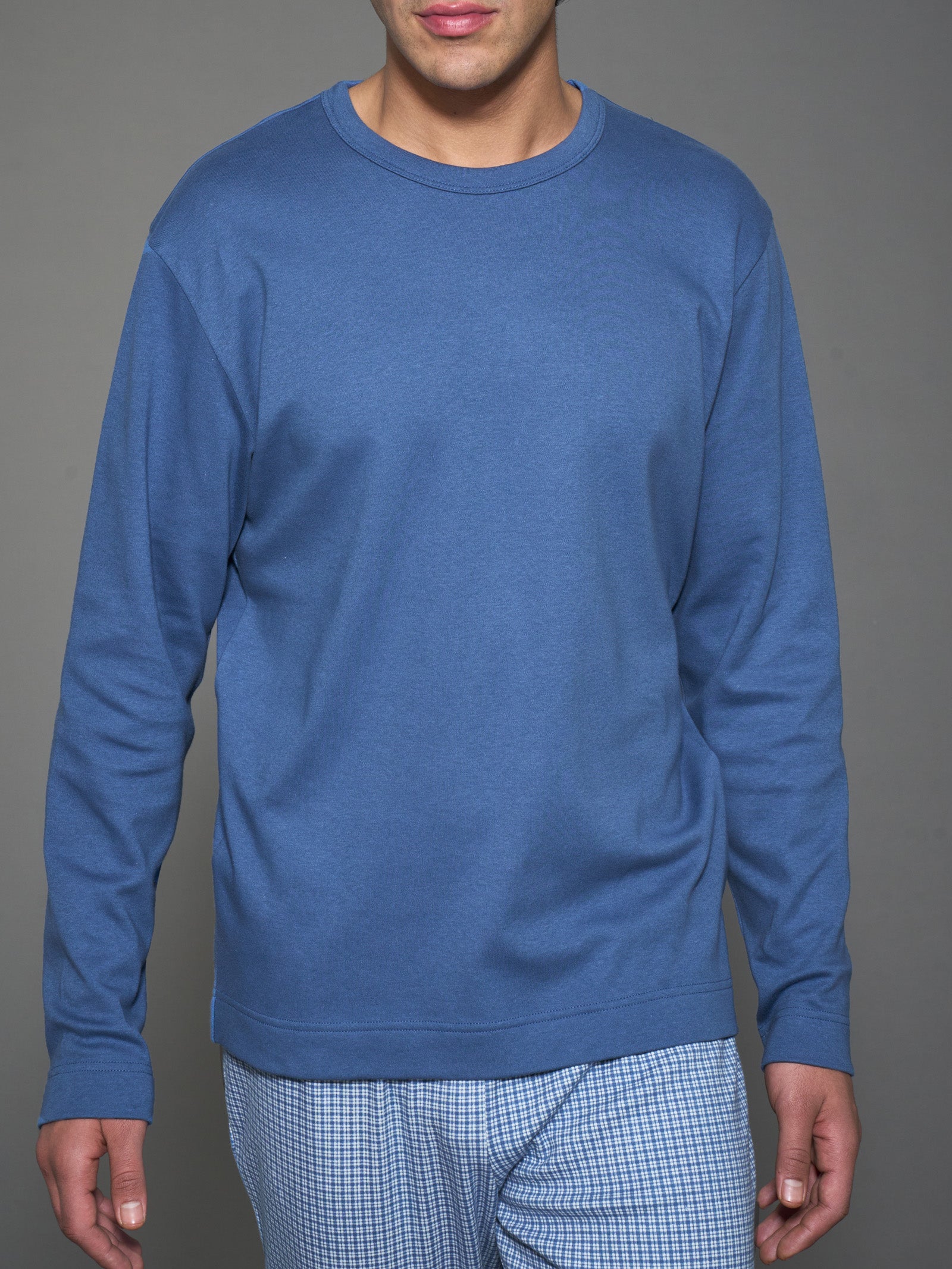 Ragno Pigiama uomo Bijou Blue interlock caldo cotone