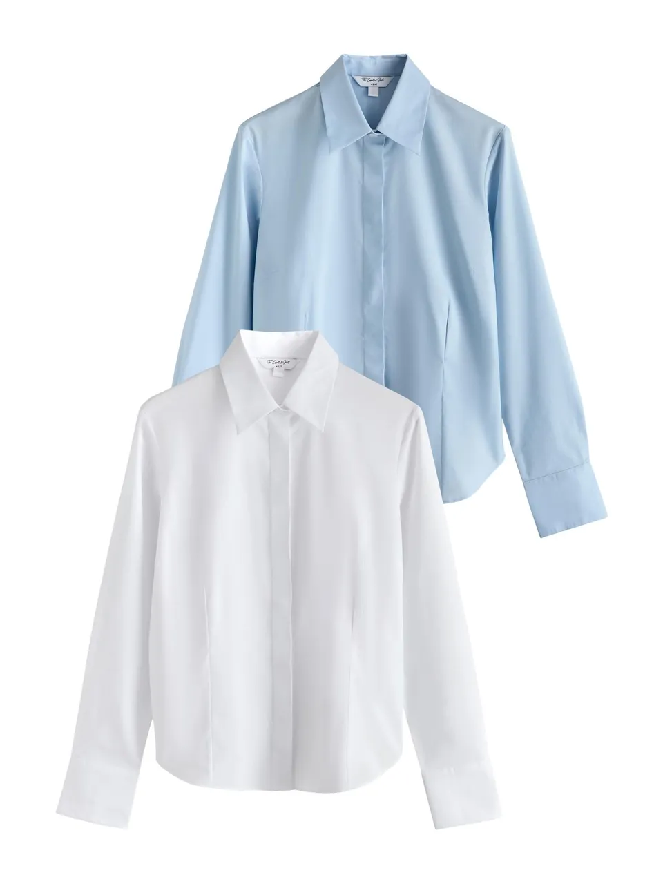 Next Basic camicia manica lunga donna taglia 36 confezione da 2 aderente