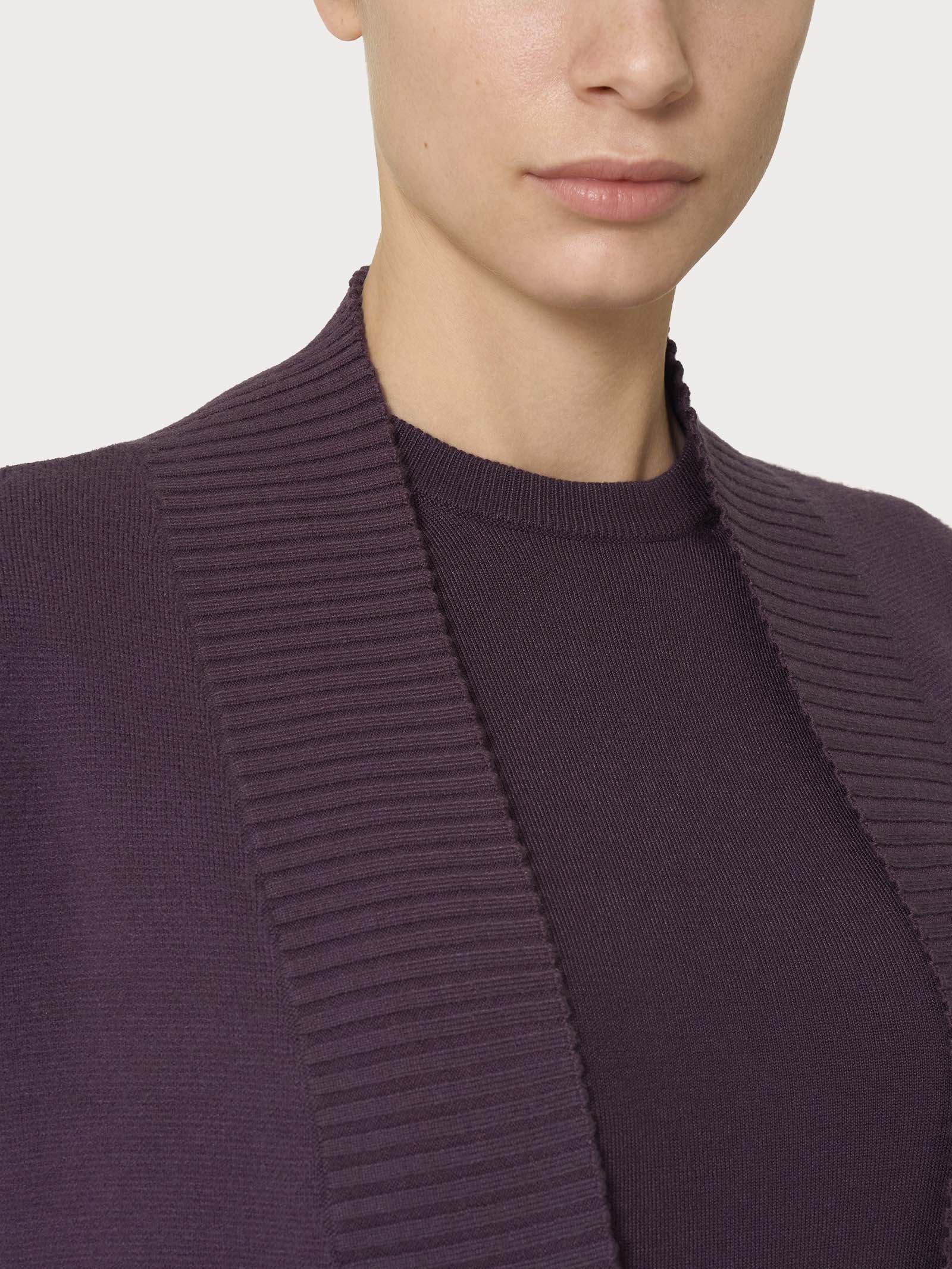 Ragno Super Soft Cardigan aperto plum perfect