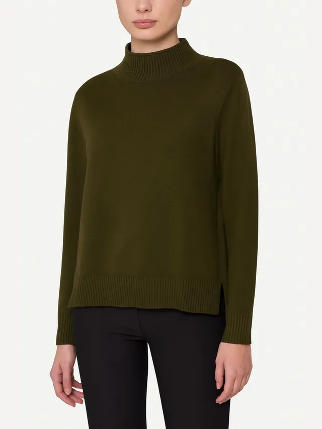 Ragno Super Soft lupetto Dark Olive morbido boxy