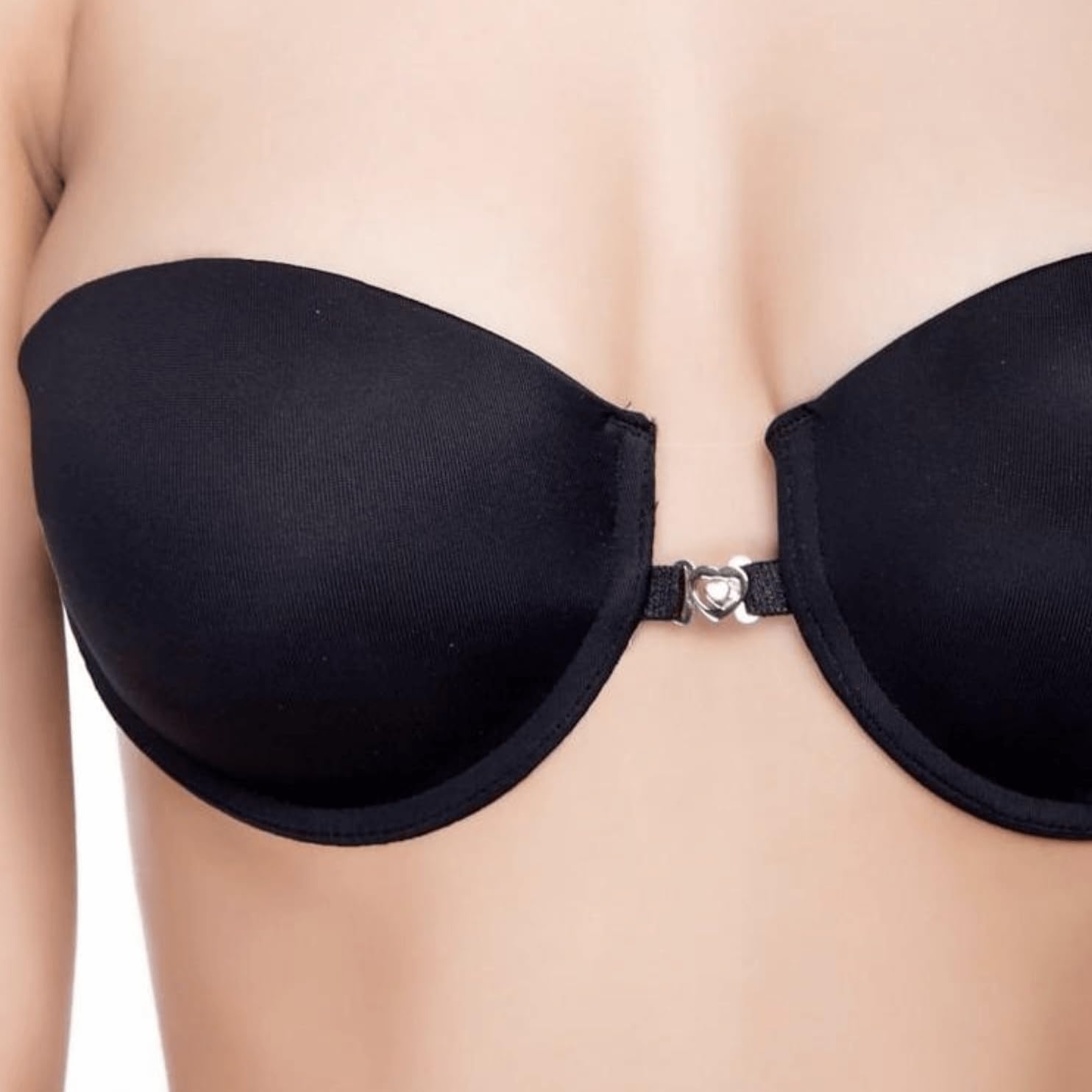 Lormar New Basic Lynette reggiseno balconcino imbottito nero in microfibra