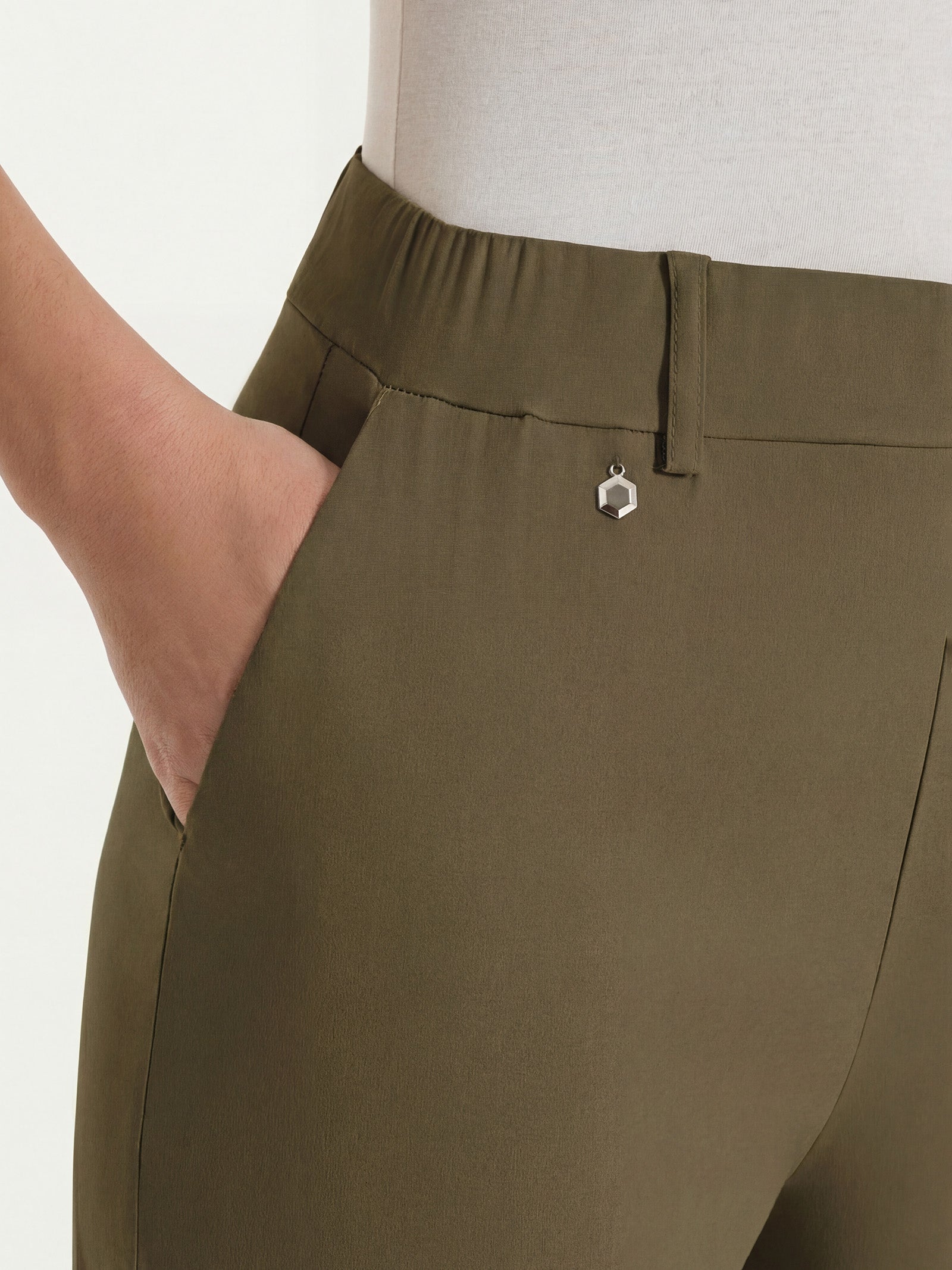 Ragno Super Fresh Pantalone a Carota Dark Olive in Cotone