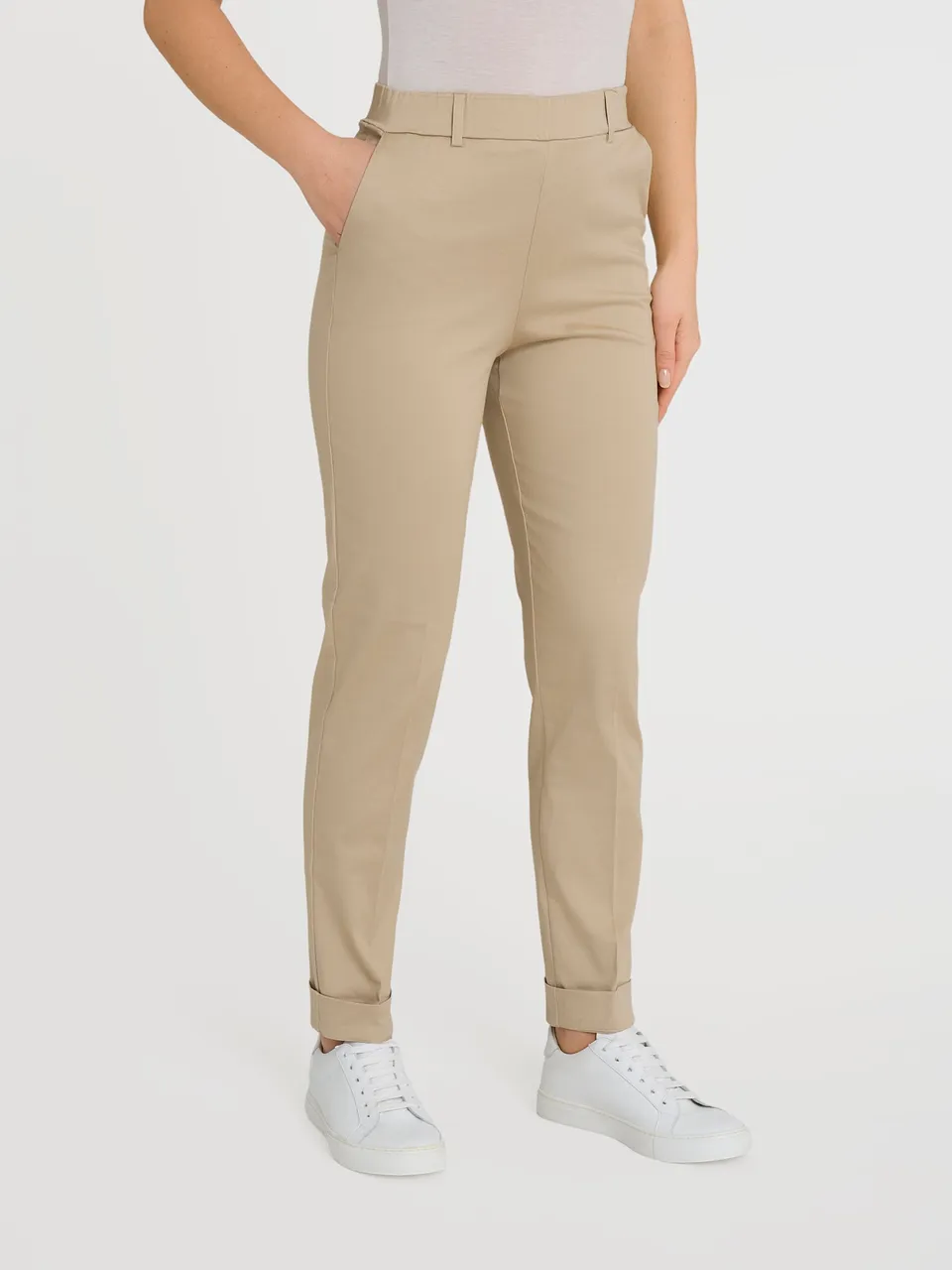 Ragno Satin Power pantalone chino slim Irish Cream cotone