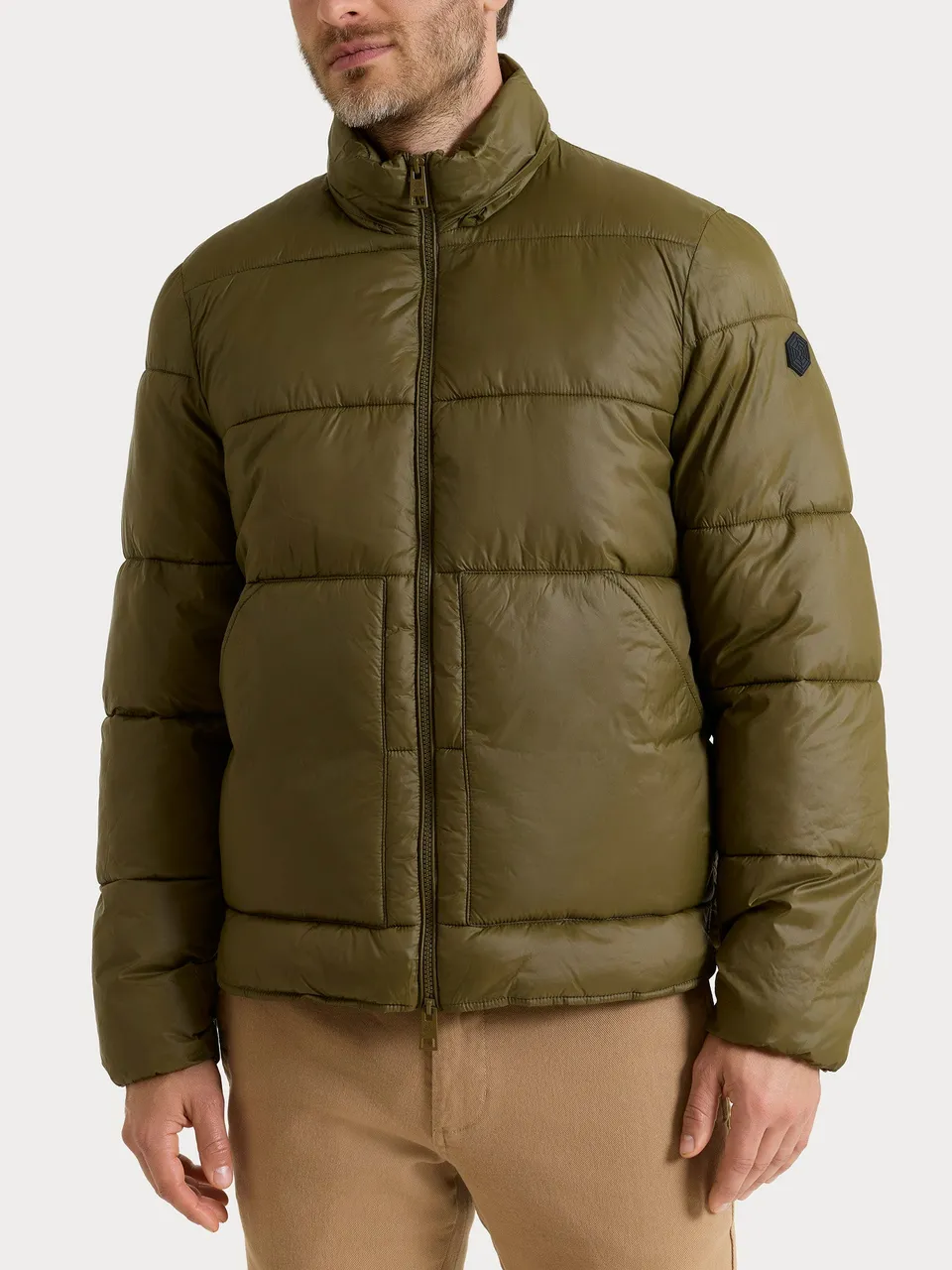 Ragno Vegan Down piumino corto uomo dark olive imbottito