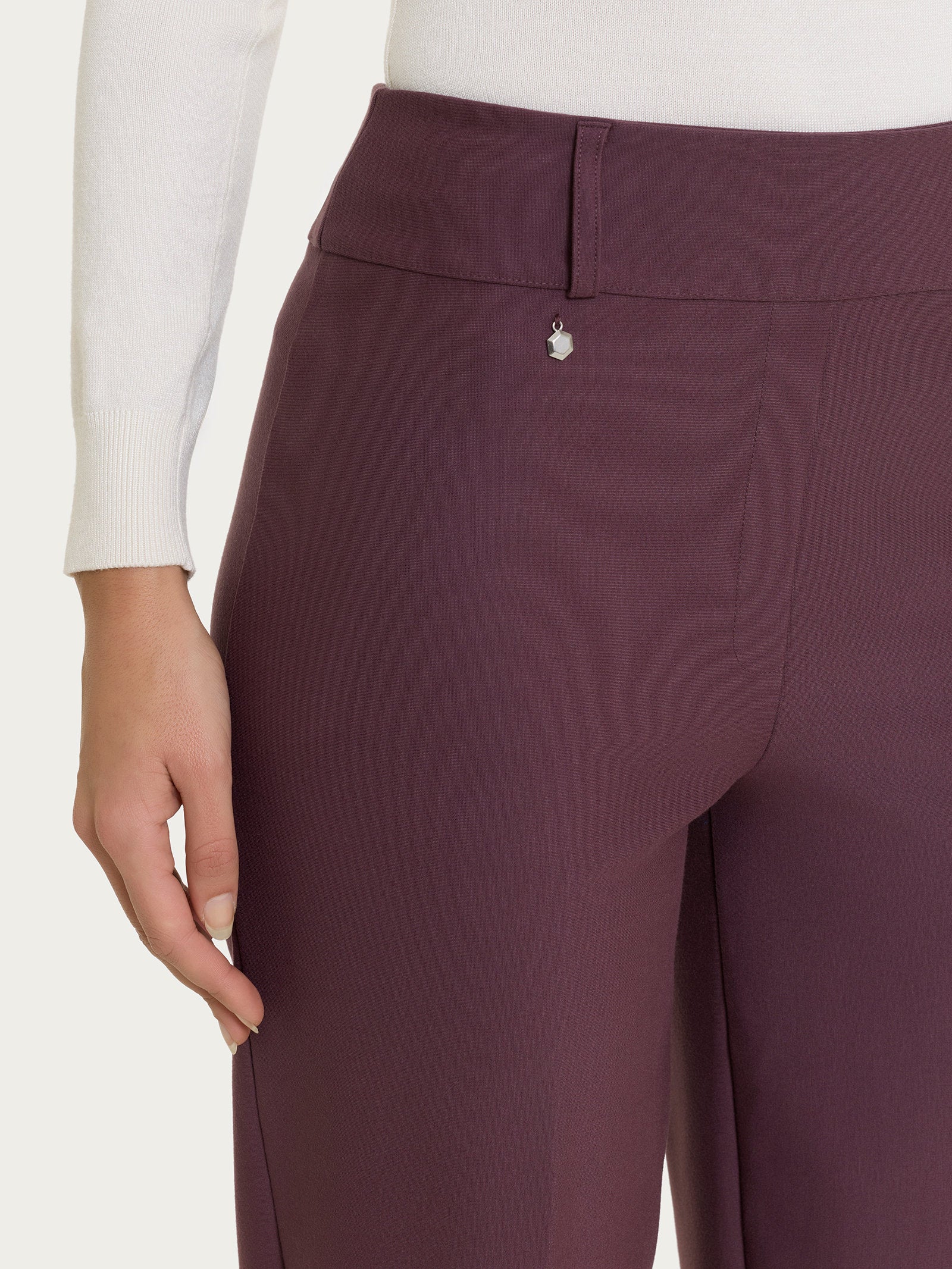 Ragno Compact pantalone a carota donna viola Huckleberry
