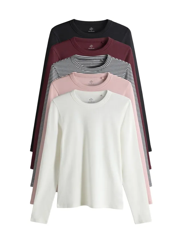 The Set Magliette Donna Girocollo Maniche Corte 5 Pezzi