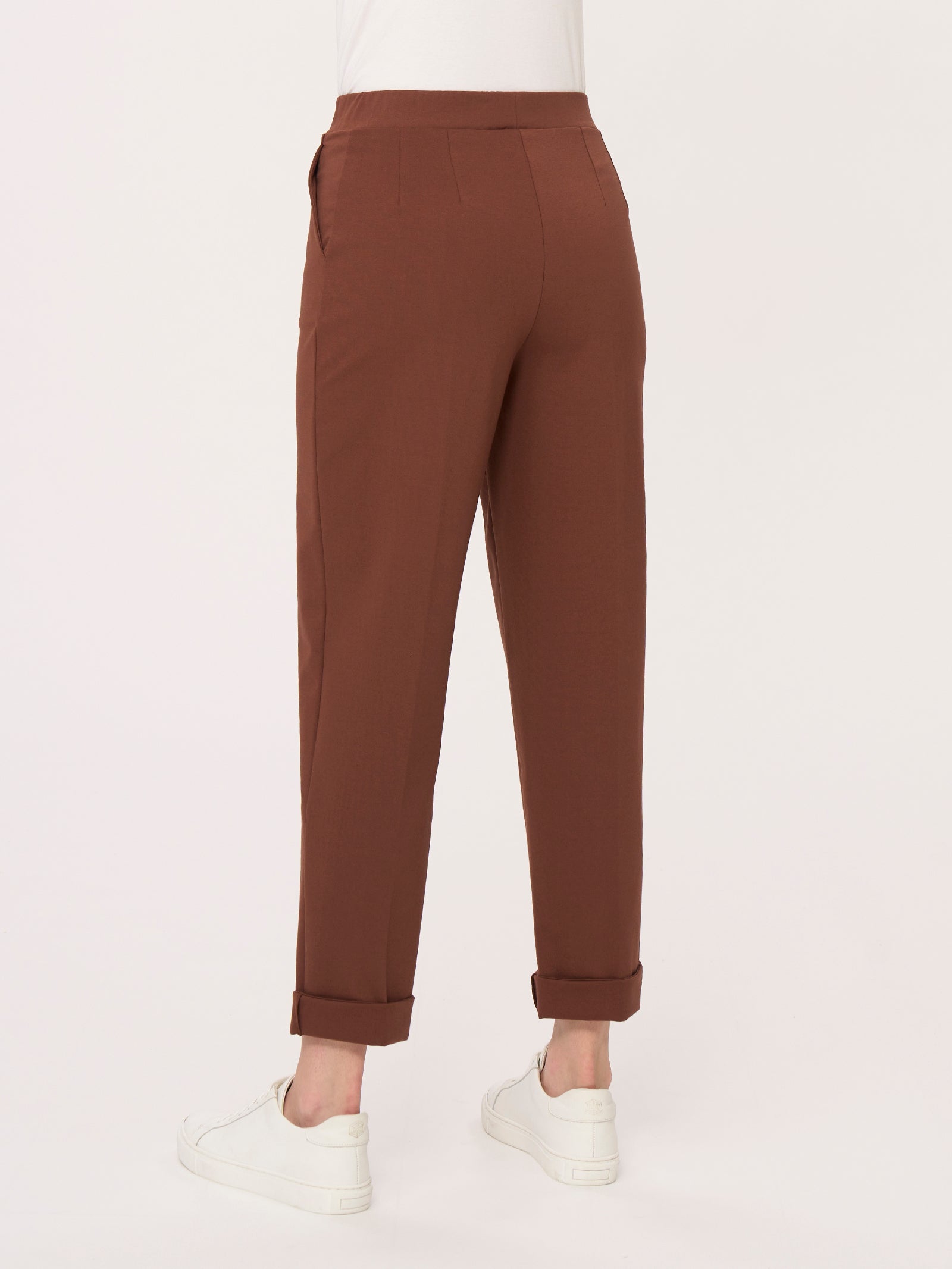 Ragno Compact Light pantalone a carota cappuccino con tasche