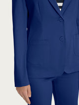 Ragno Satin Power blazer due bottoni donna blueberry cotone