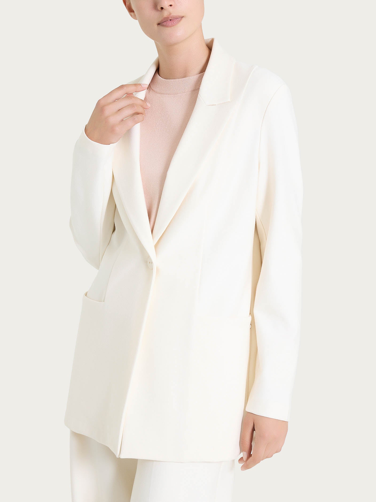 Ragno Compact Blazer Over rever lancia giacca donna avorio