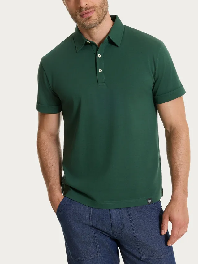Ragno Puro Cotone polo manica corta Pineneedle piquet