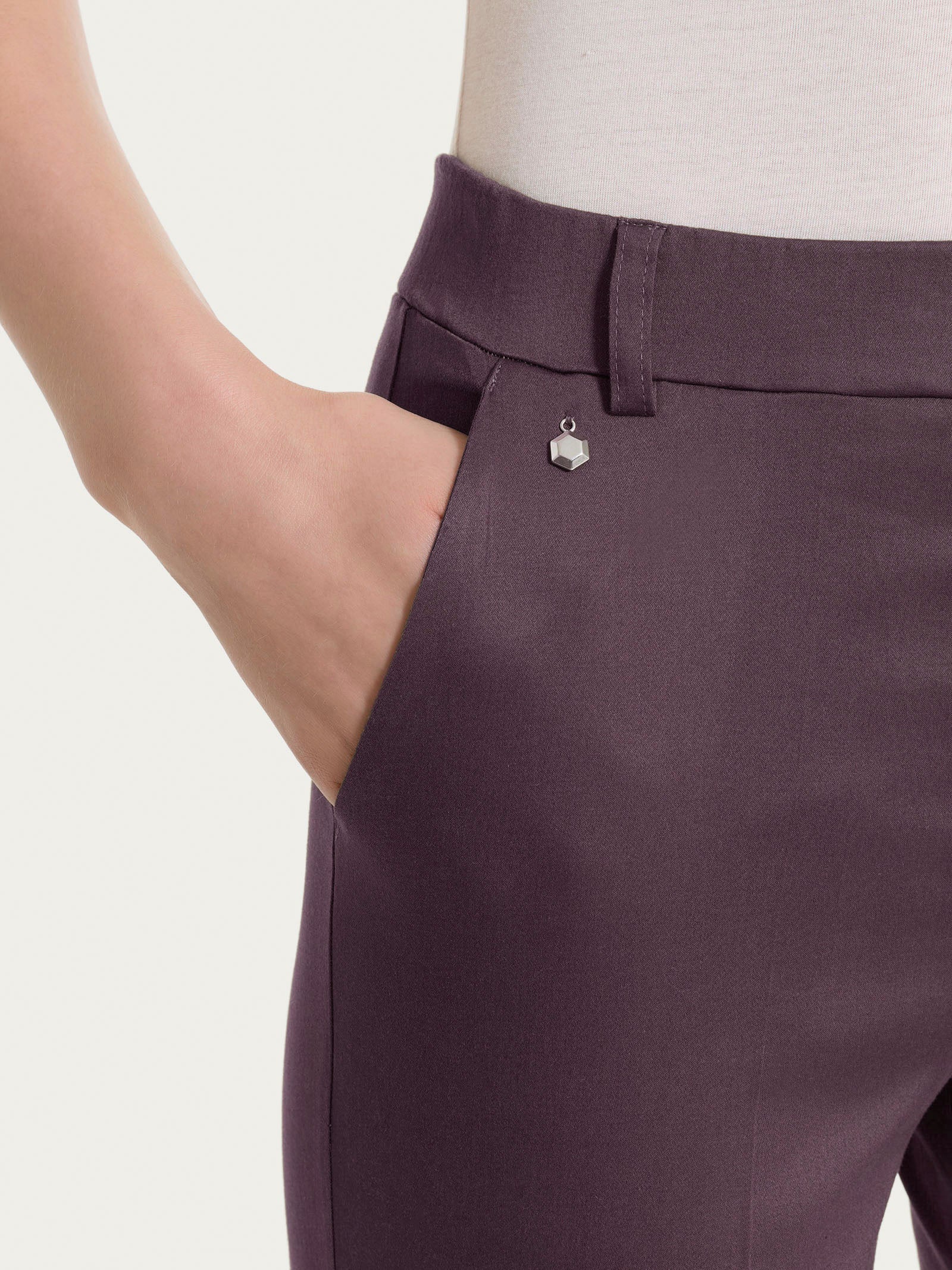 Ragno Satin Power Pantalone Dritto tasche pantalone Raisin
